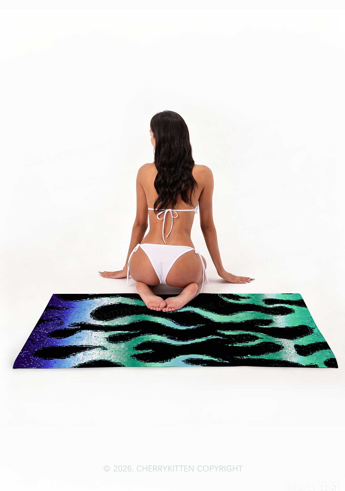 Gay Flame Pride Y2K Beach Towel Cherrykitten