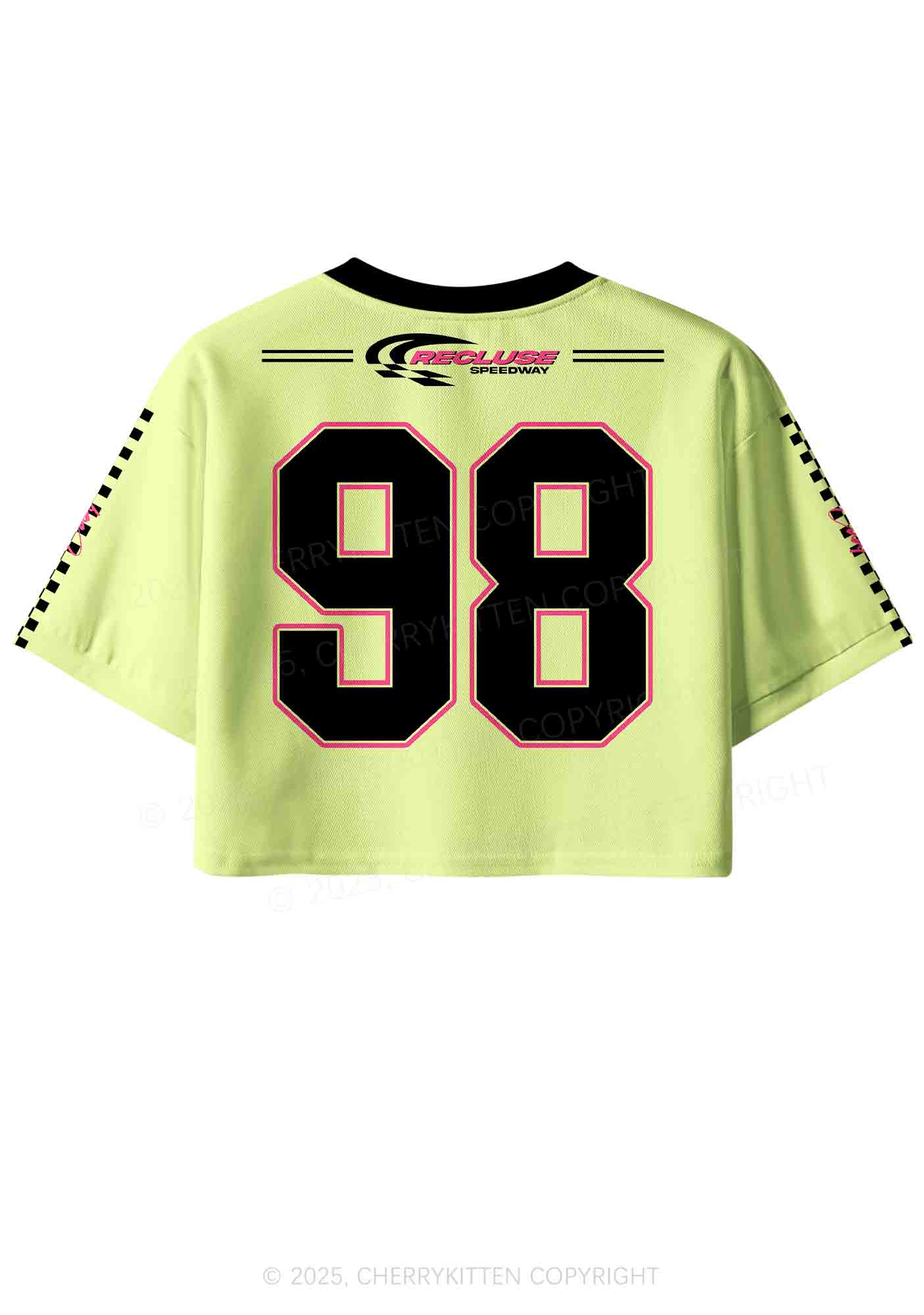 Custom Yellow Cxxt Y2K Crop Sport Jersey Shirts Cherrykitten