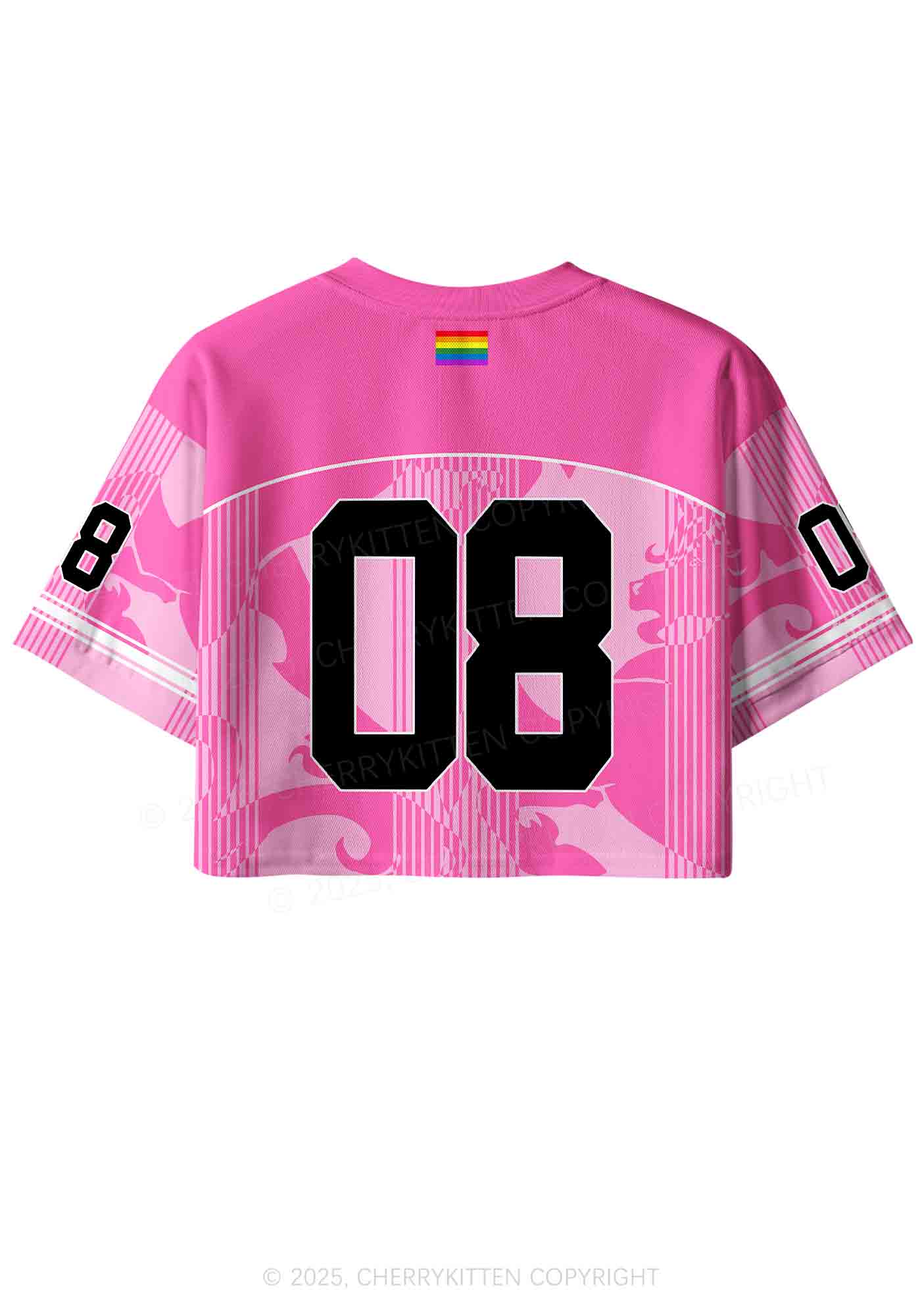 Custom Support Gay Rights Pride Y2K Crop Sport Jersey Shirts Cherrykitten
