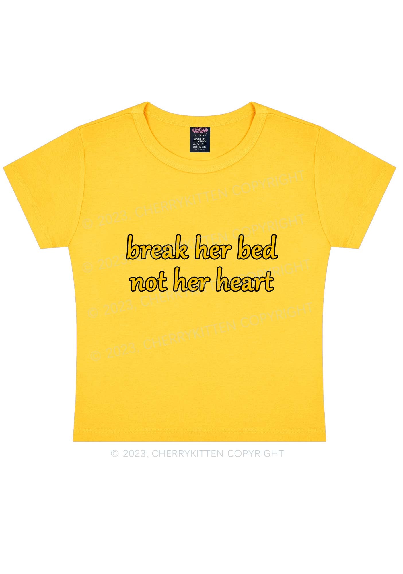 Break Her Bed Y2K Baby Tee Cherrykitten