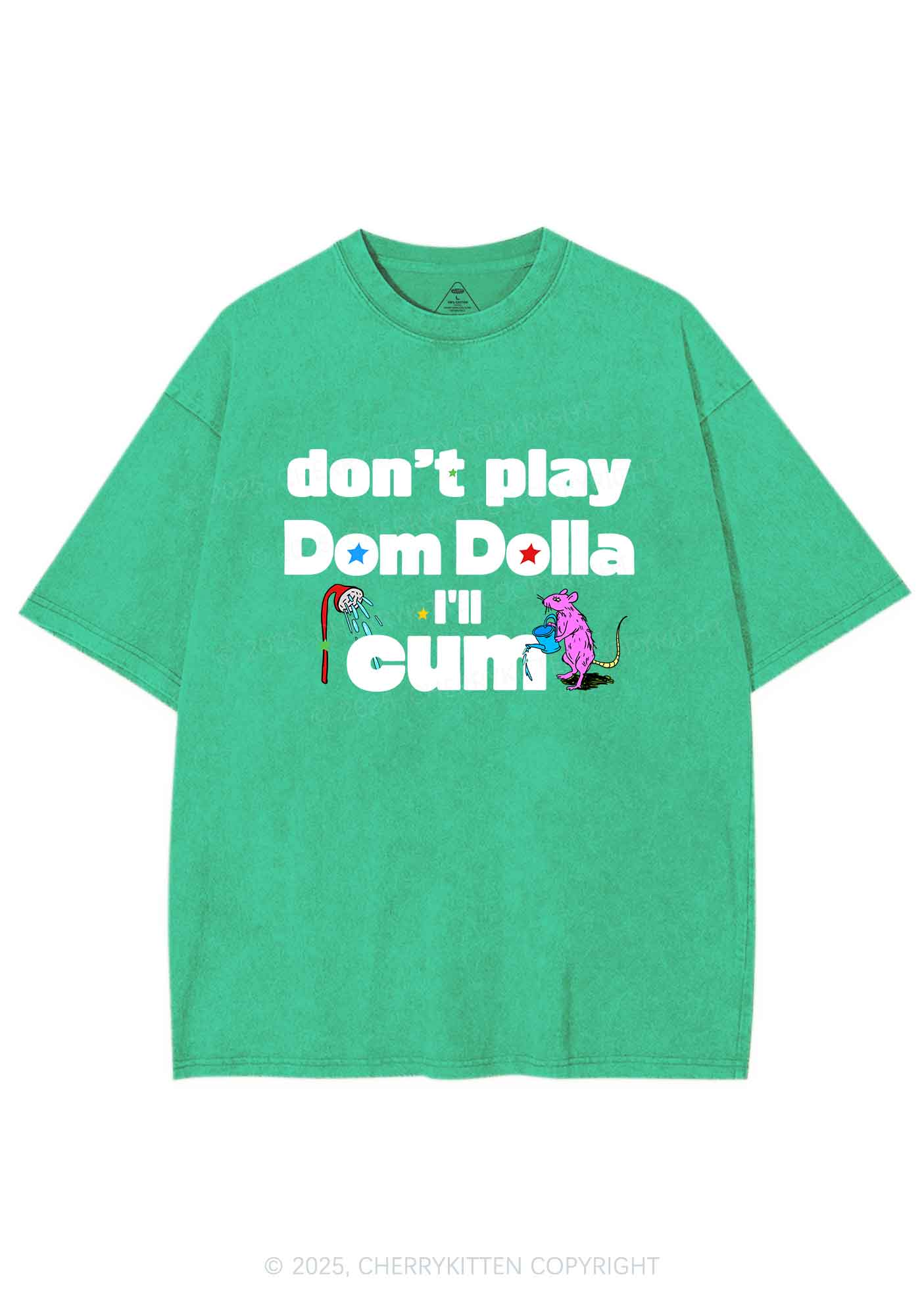 Do Not Play Dom Y2K Shirts Washed Tee Cherrykitten