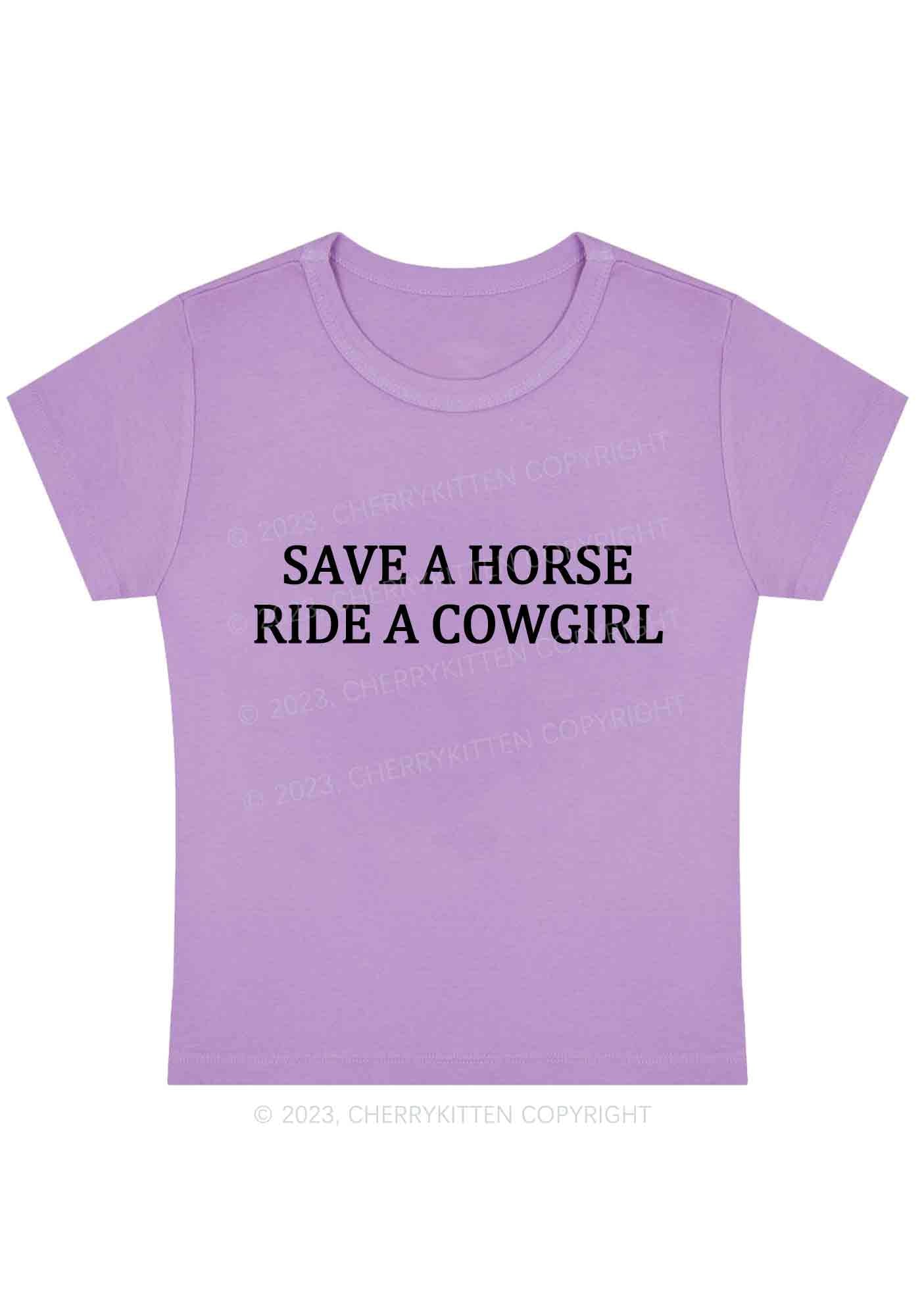 Save A Horse Ride A Cowgirl Y2K Baby Tee Cherrykitten