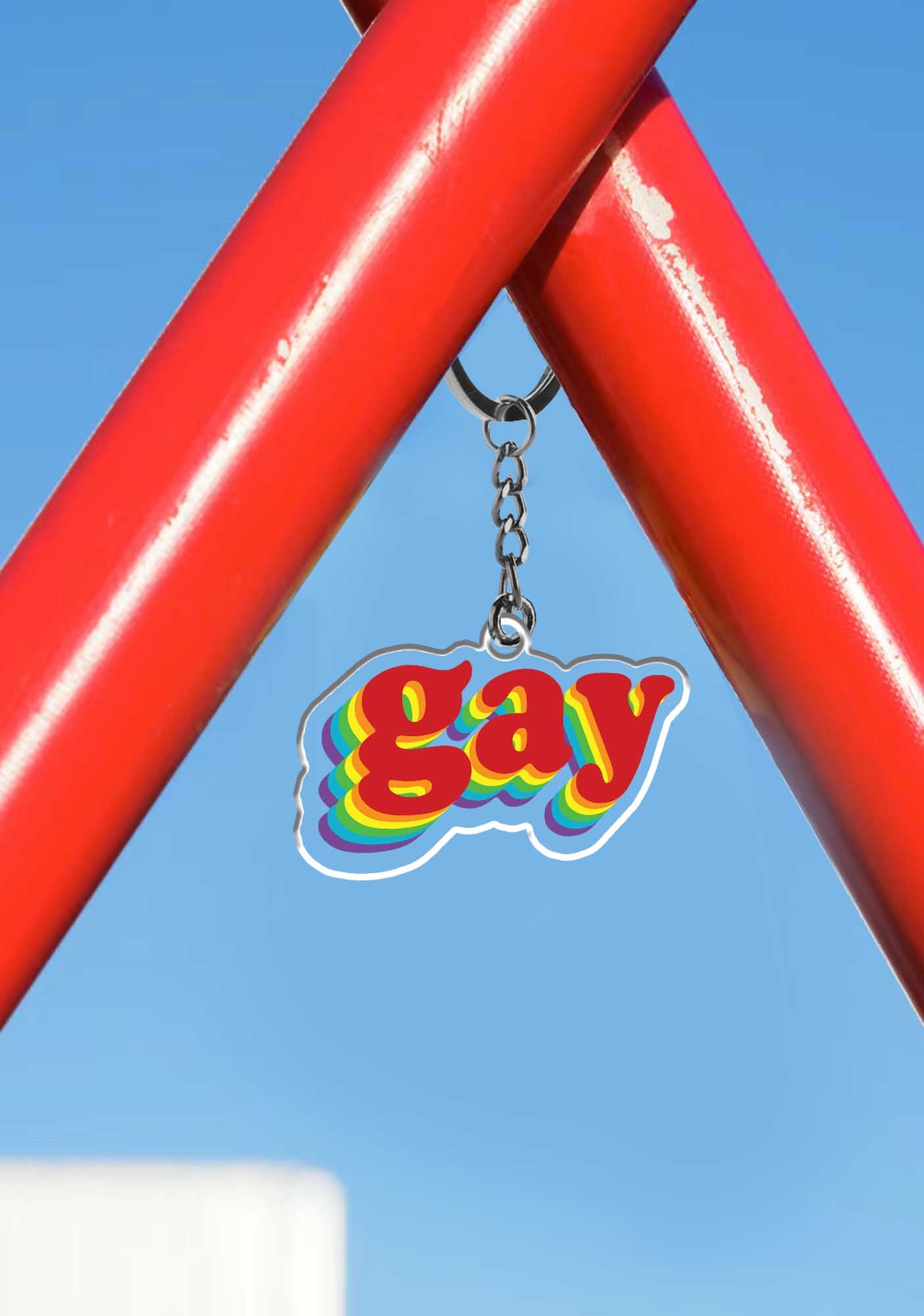 Rainbow Gay 1Pc Y2K Keychain Cherrykitten