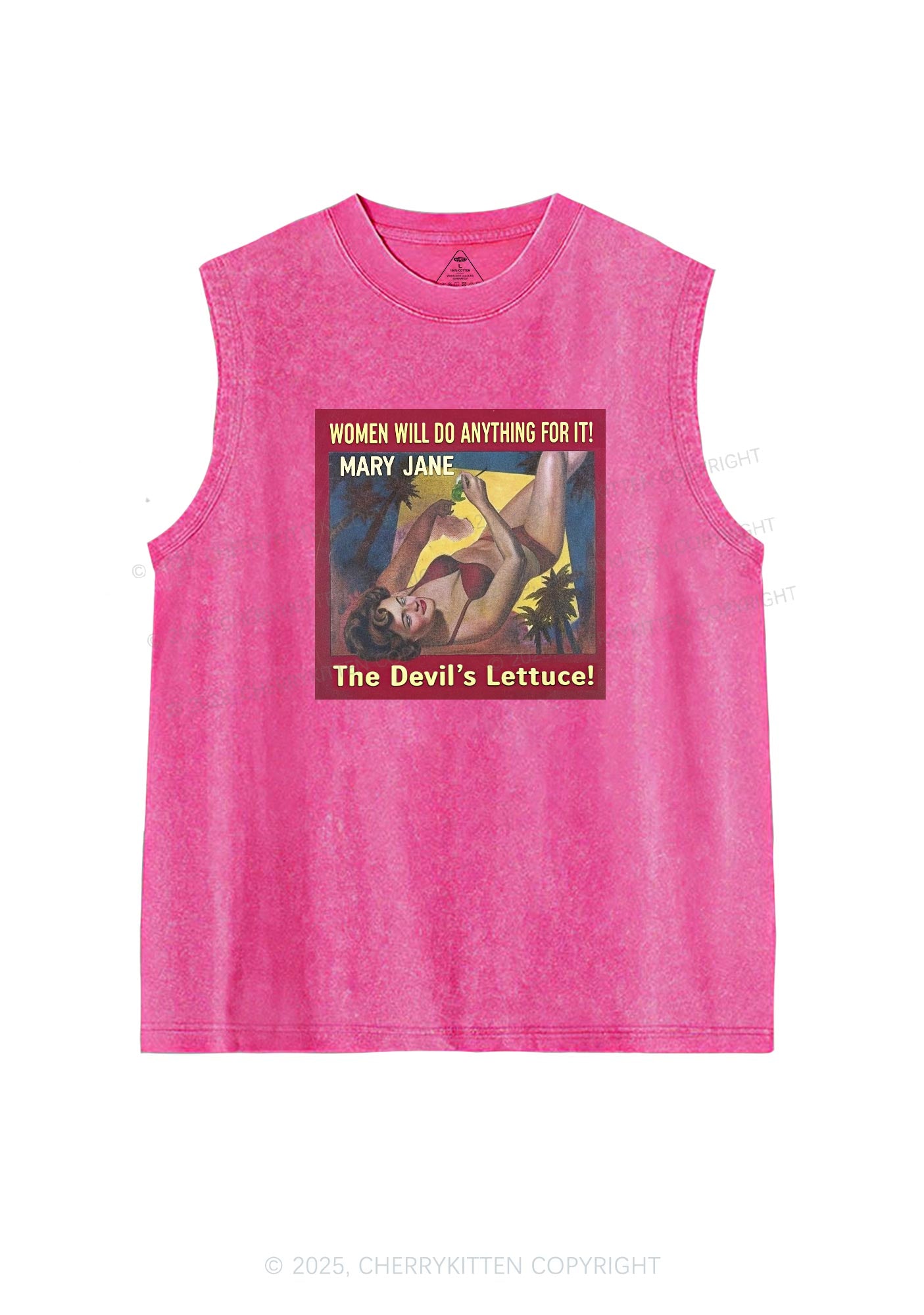 Women Will Do Anything Y2K Washed Tank Cherrykitten