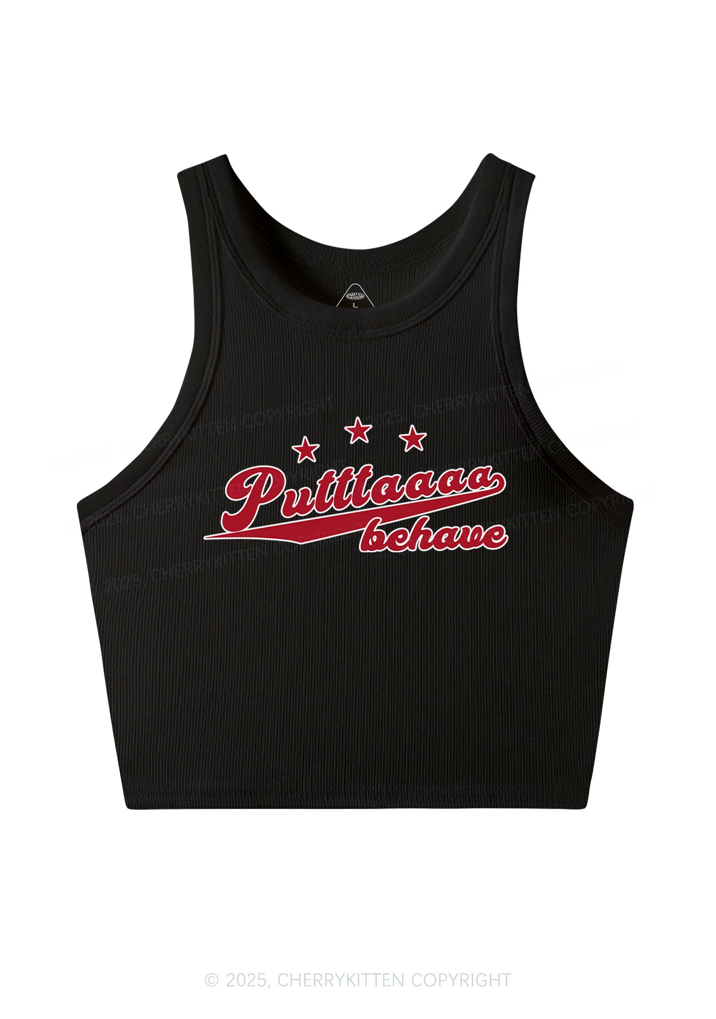 Putttaaaa Behave Y2K Crop Tank Top Cherrykitten