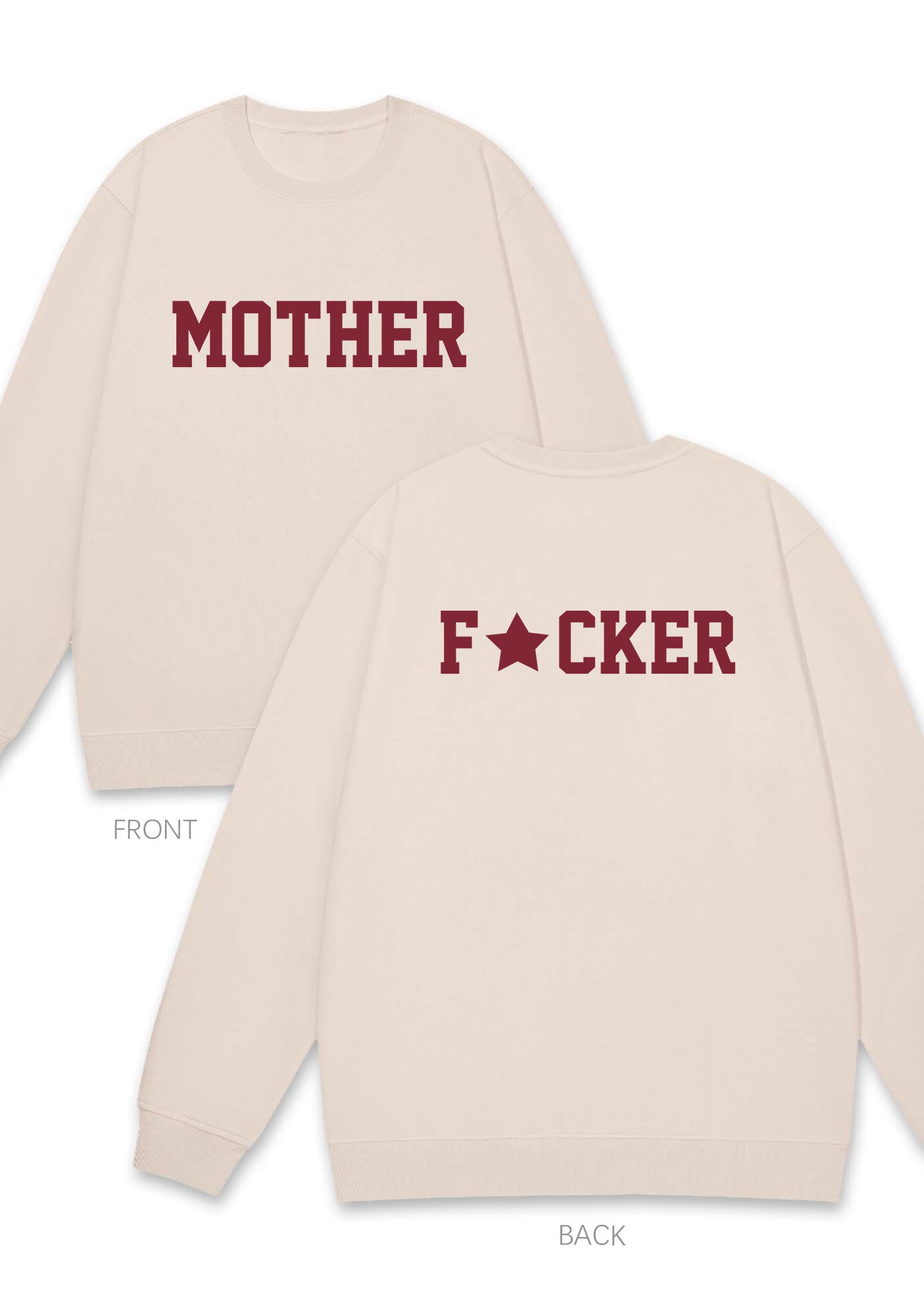 Motherfxcker Two Sides Y2K Sweatshirt