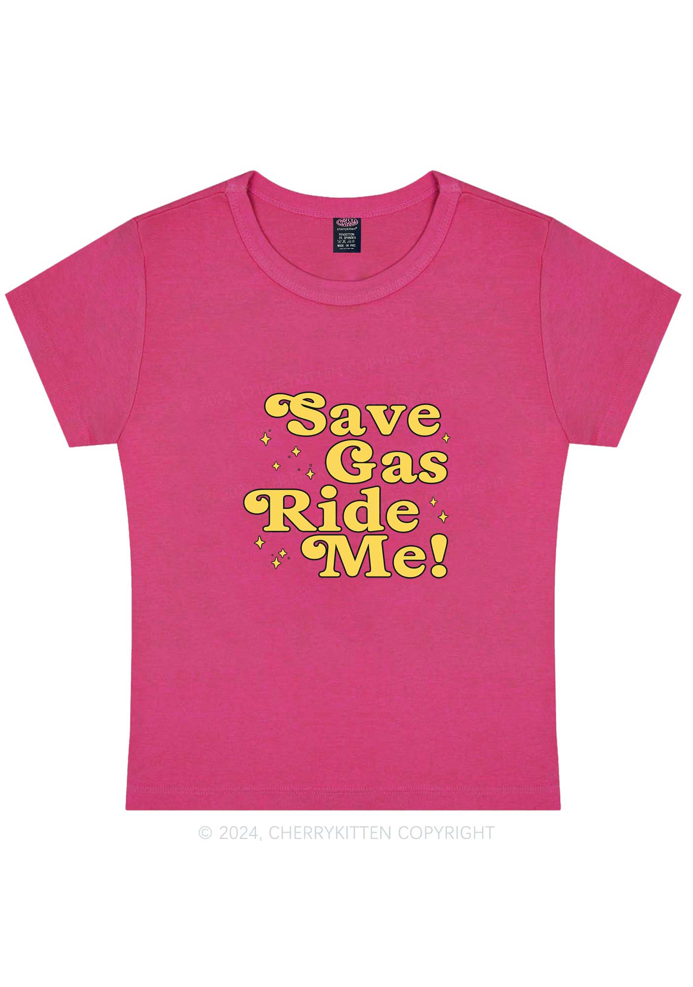 Curvy Save Gas Ride Me Y2K Baby Tee Cherrykitten