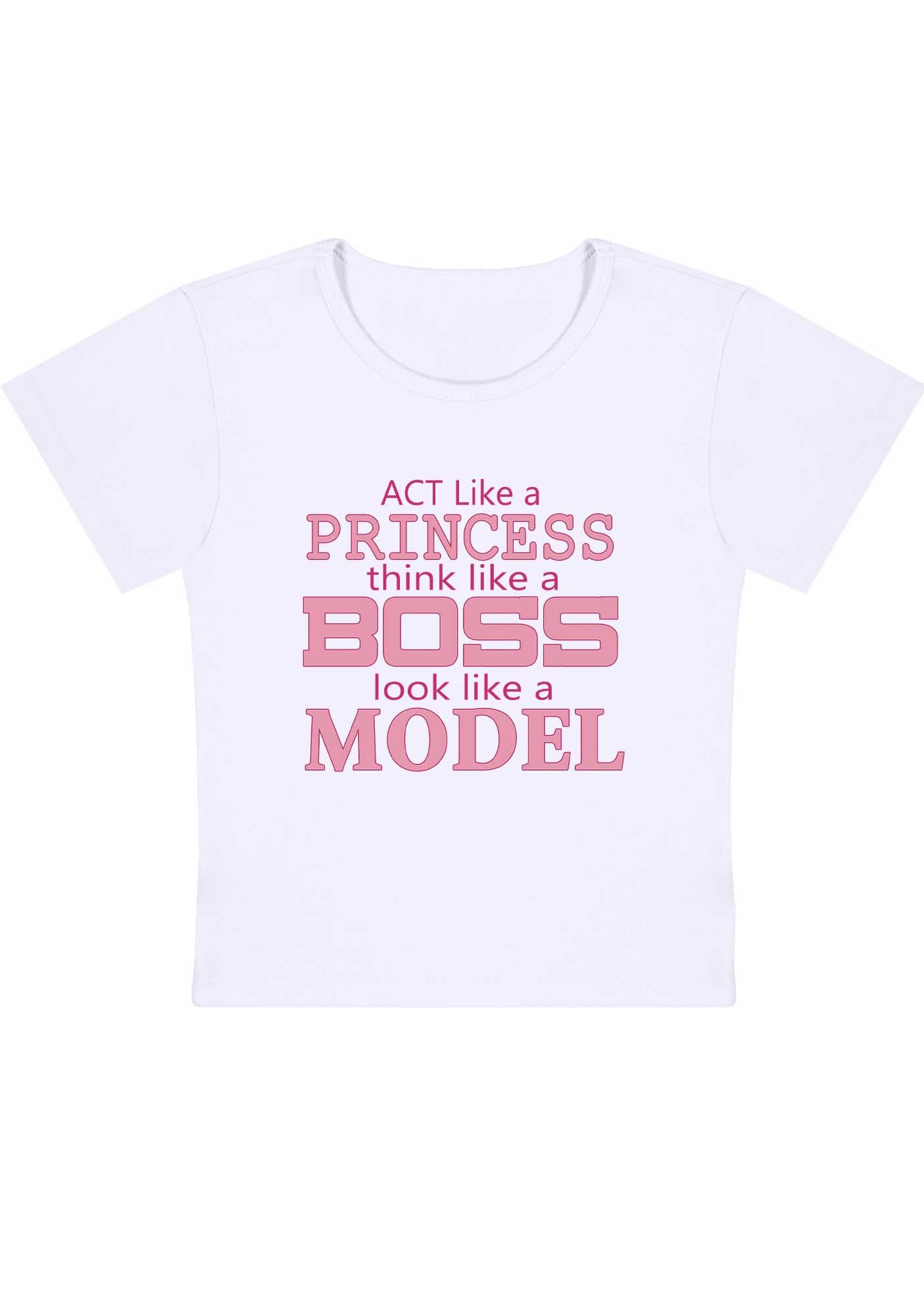 Princess Boss Model Y2K Baby Tee