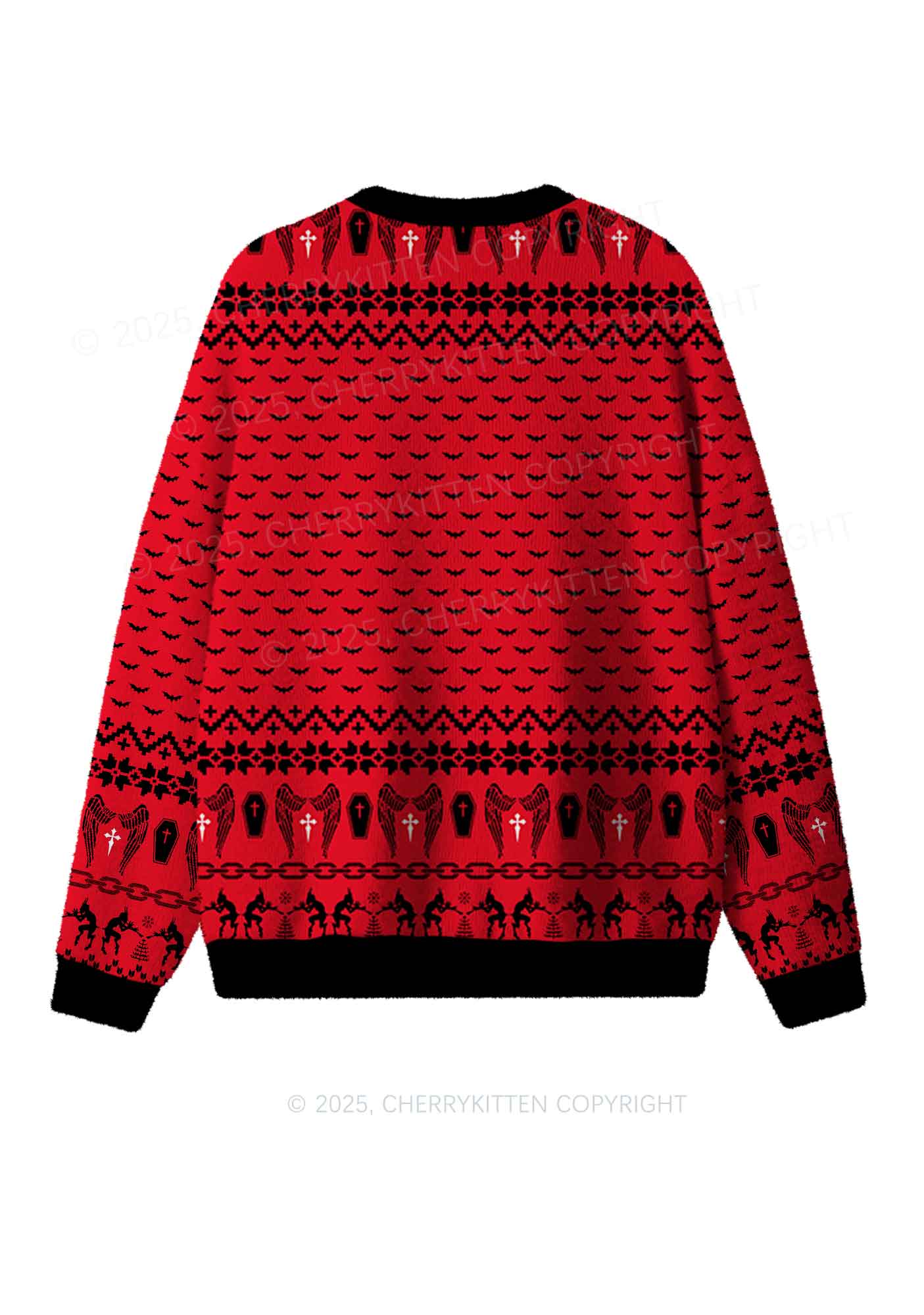 Cuntry Angle Y2K Christmas Knit Sweatshirt Cherrykitten