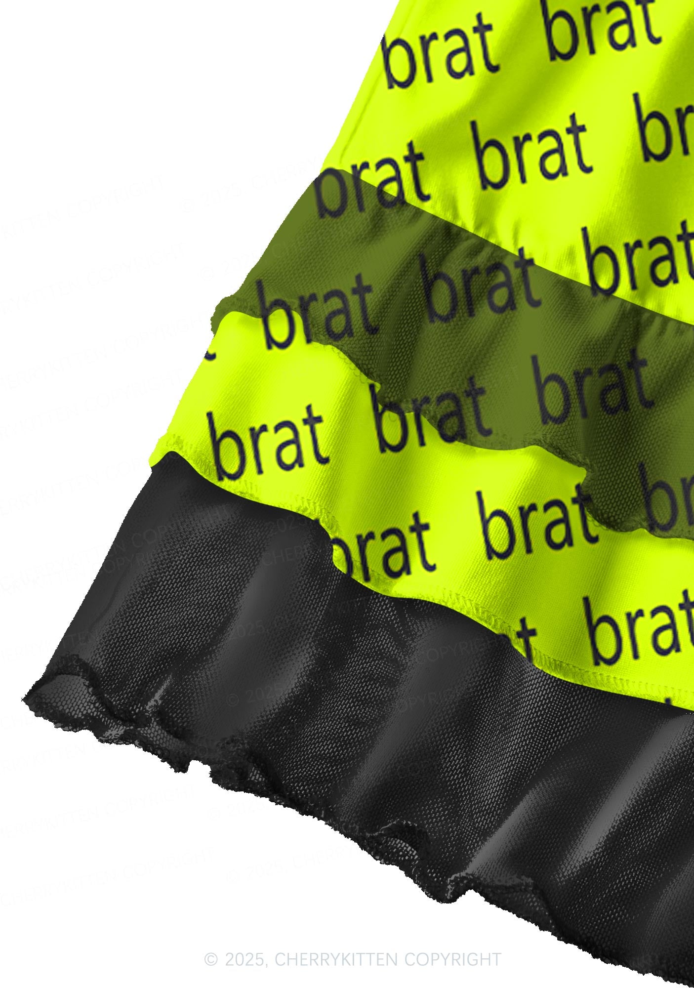 Brat Summer Y2K Print Mini Layered Skirt Cherrykitten