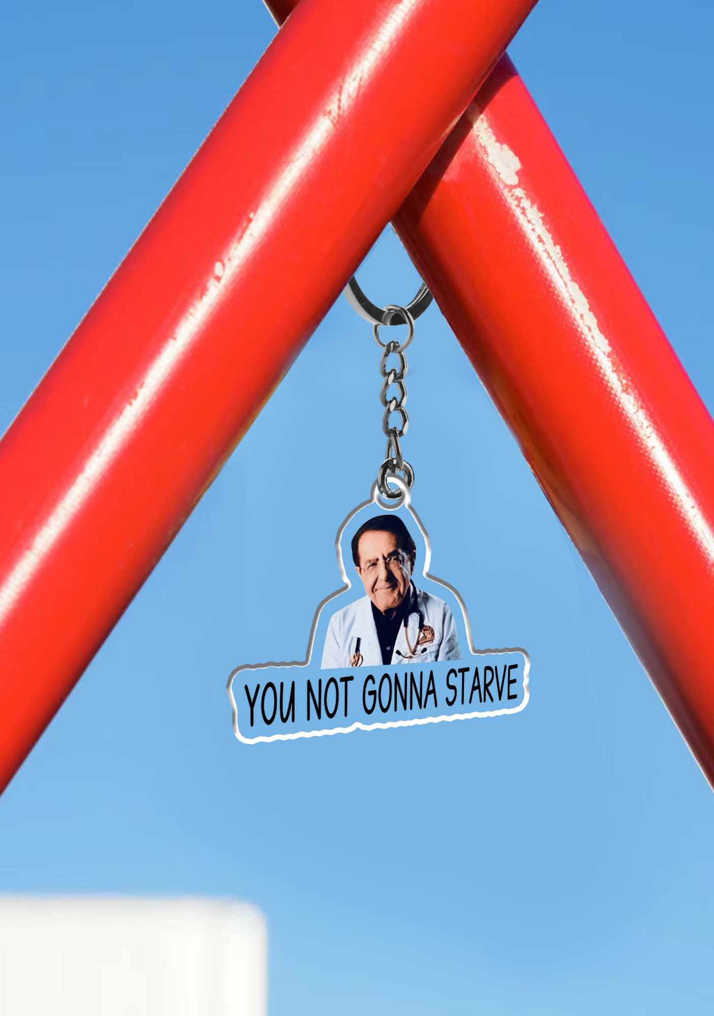 You Not Gonna Starve 1Pc Y2K Keychain Cherrykitten