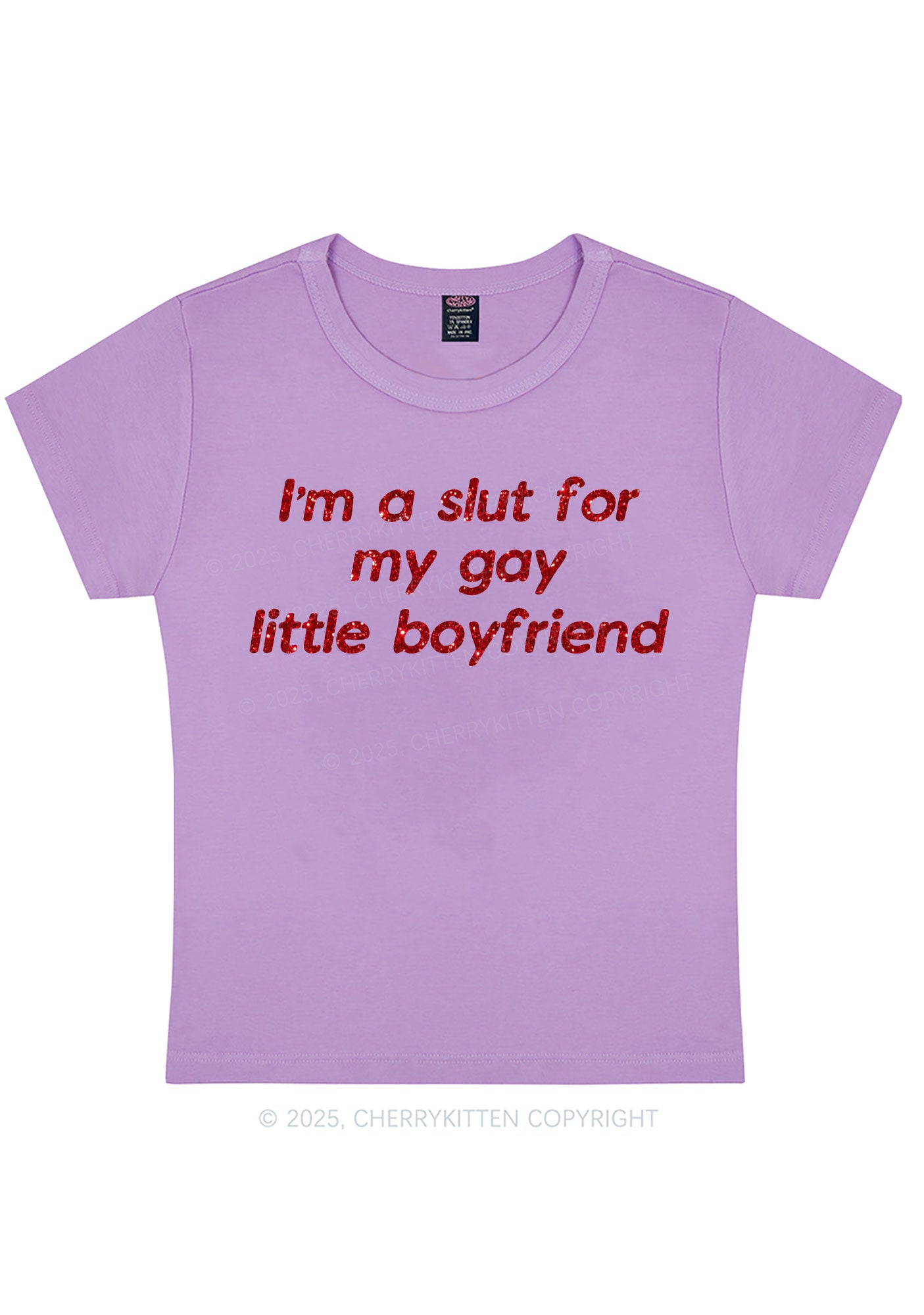 Glitter Slxt For My Gay BF Y2K Baby Tee Cherrykitten