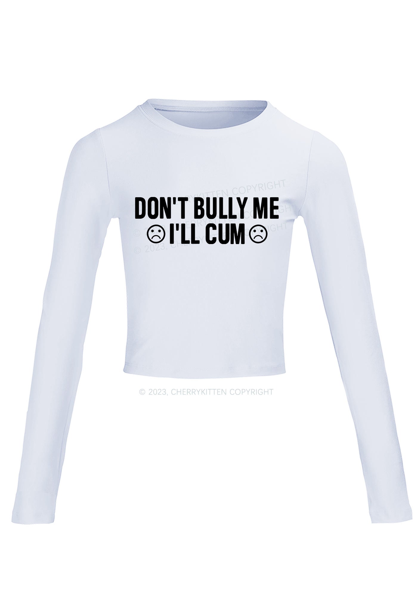 Don't Bully Me Long Sleeve Crop Top Cherrykitten