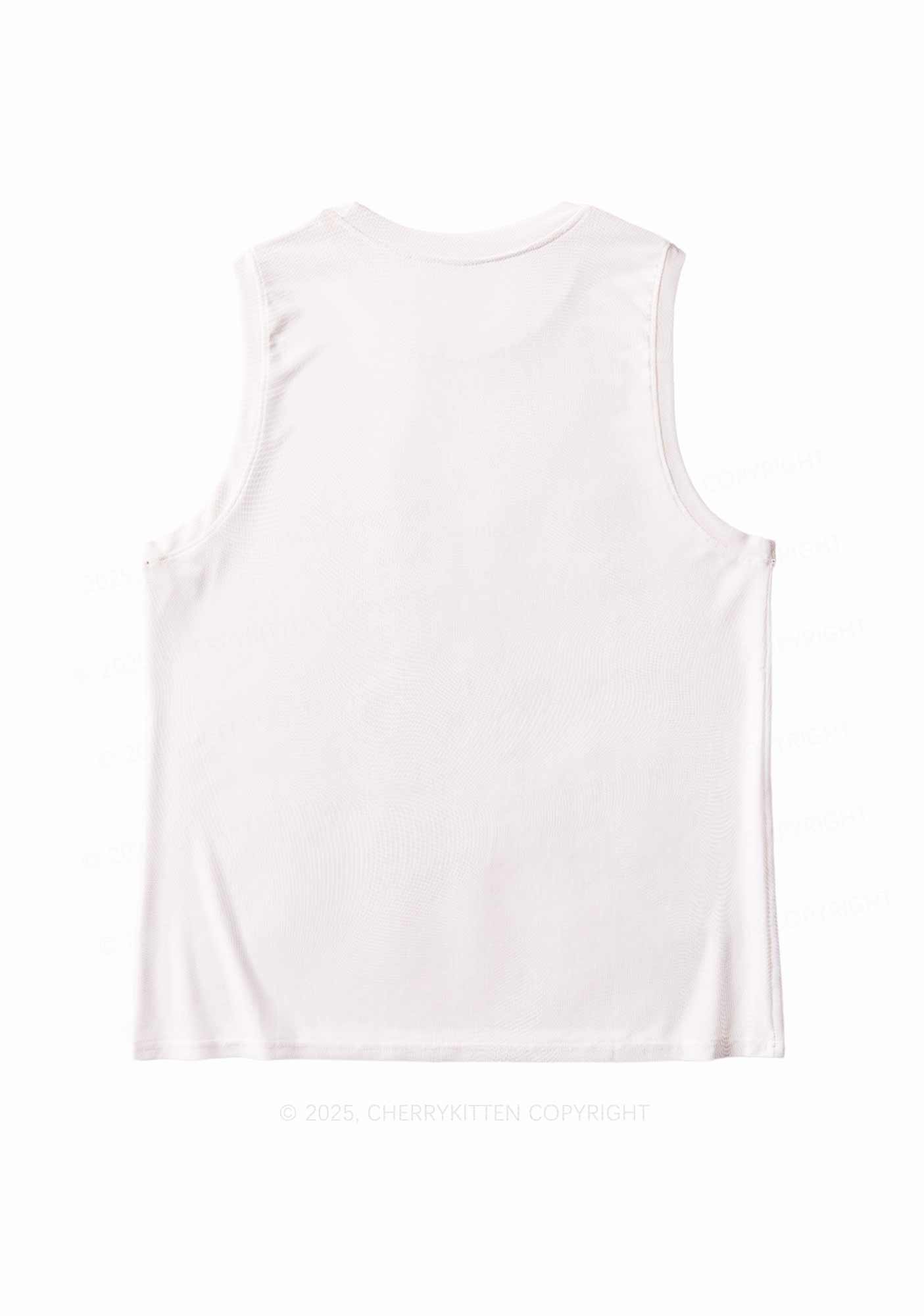 Rainbow Lily Pride Y2K Mesh Muscle Tank Cherrykitten