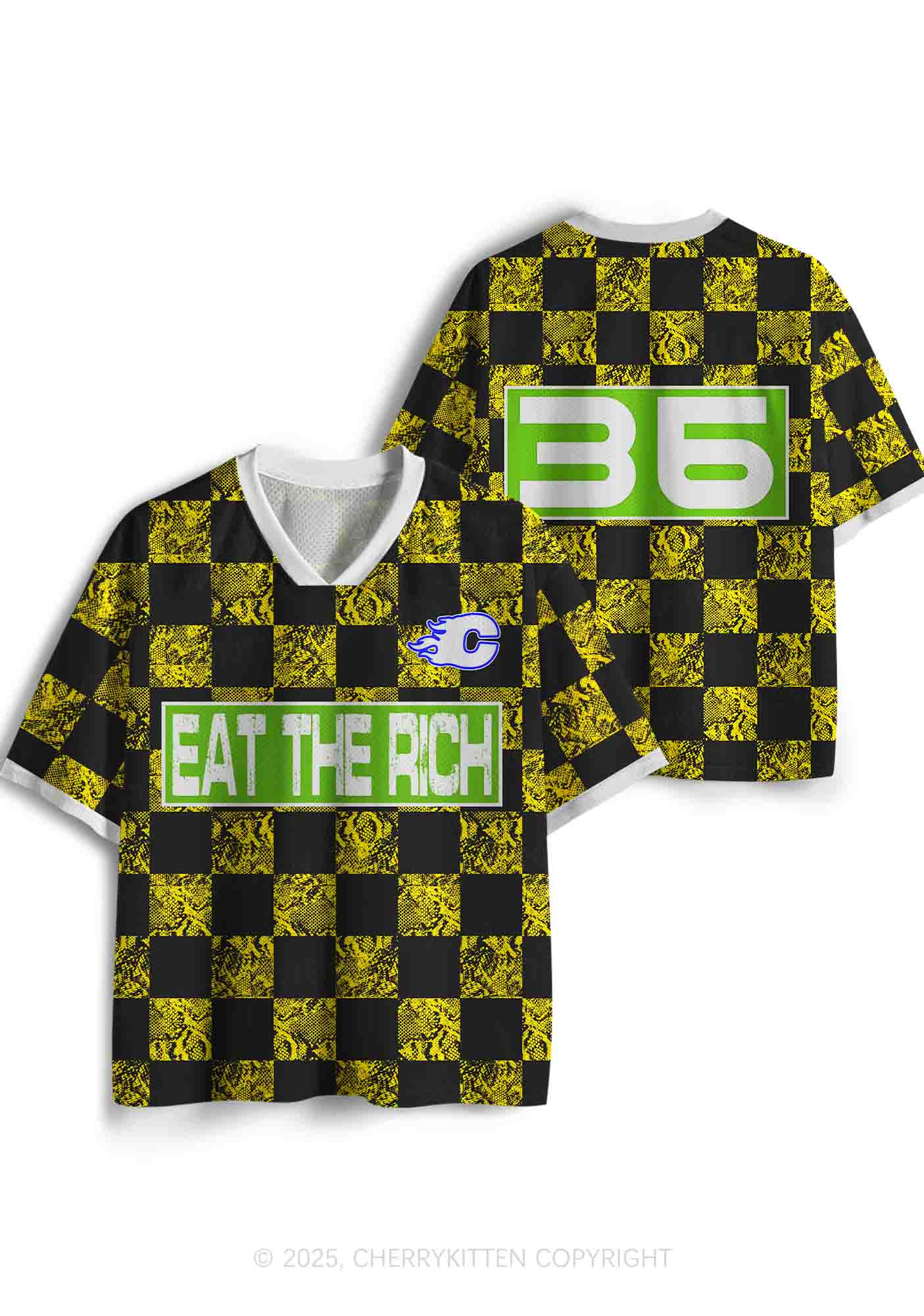 Custom Eat The Rich Y2K Sport Jersey Shirts Cherrykitten