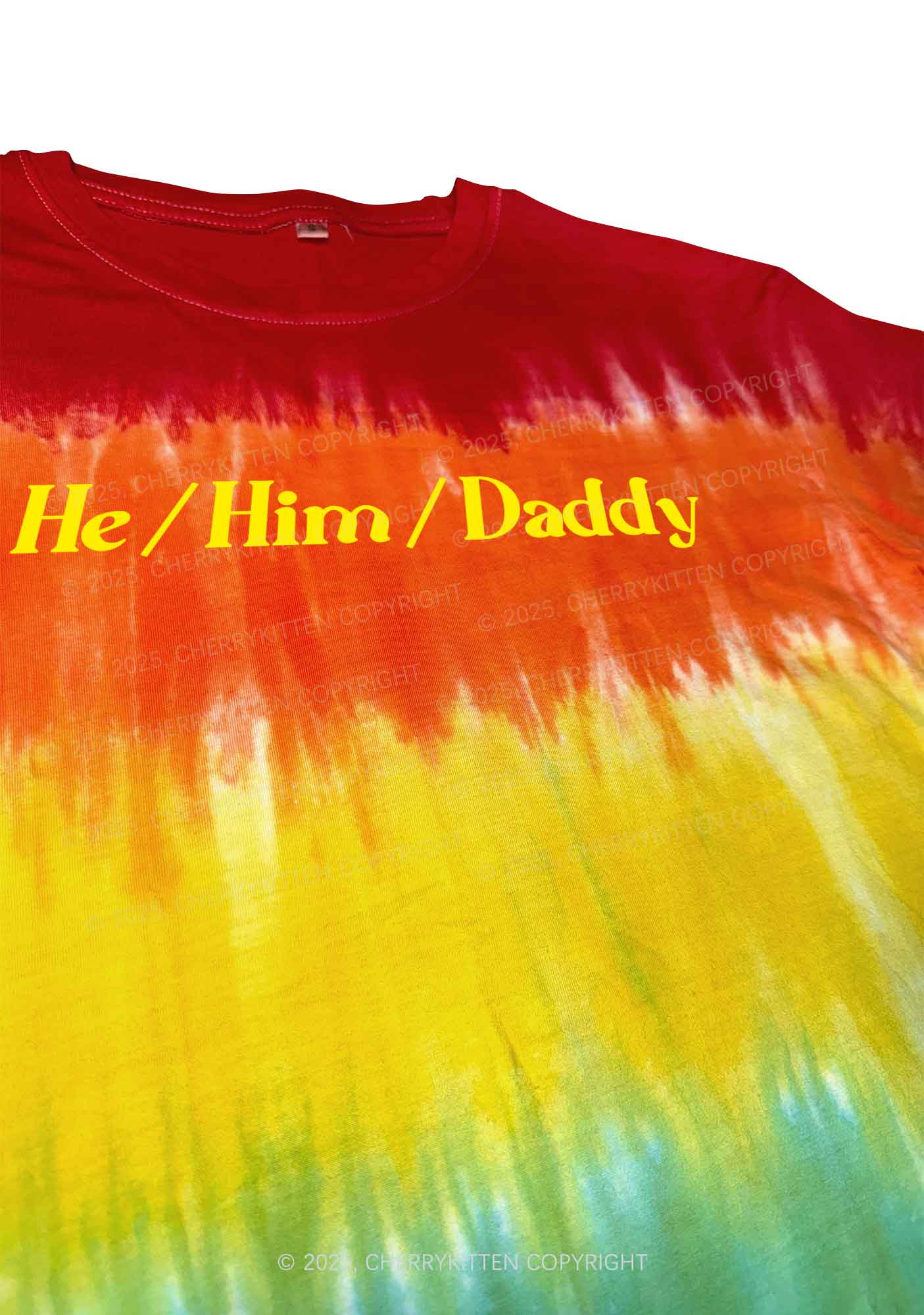 He Him Daddy Pride Y2K Tie Dye Shirts Cherrykitten