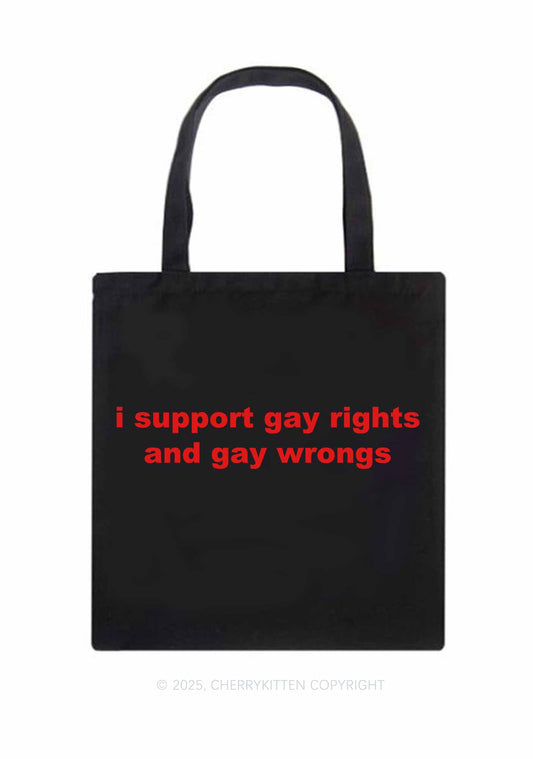 Support Gay Rights Pride Y2K Canvas Tote Bag Cherrykitten
