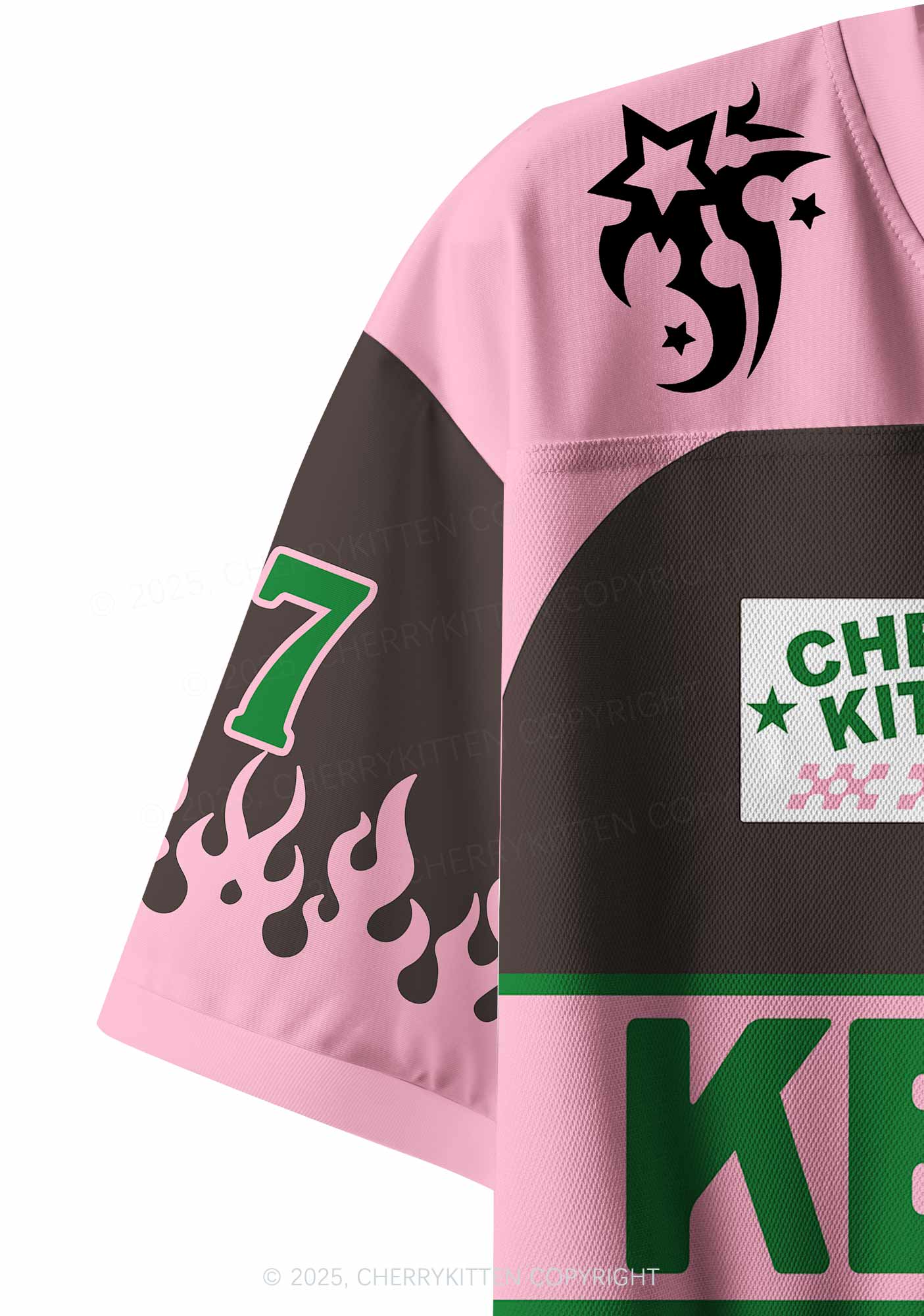 Custom Pink Ketamxxe Y2K Crop Sport Jersey Shirts Cherrykitten