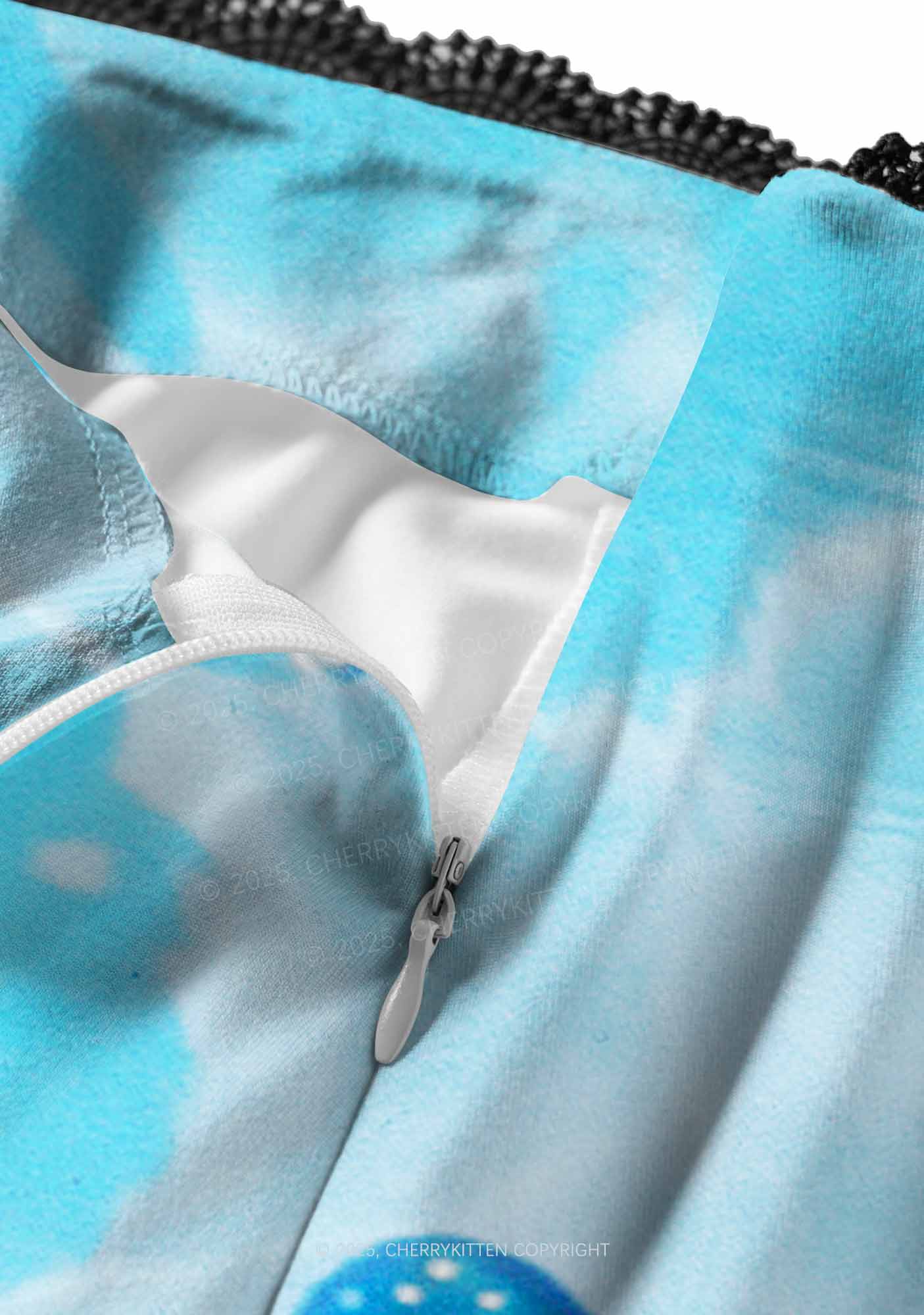 Blue Butterfly Y2K Print Midi Skirt Cherrykitten