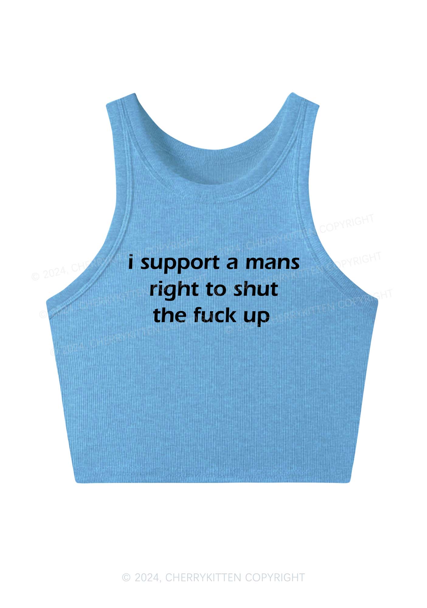 I Support A Mans Right Y2K Crop Tank Top Cherrykitten