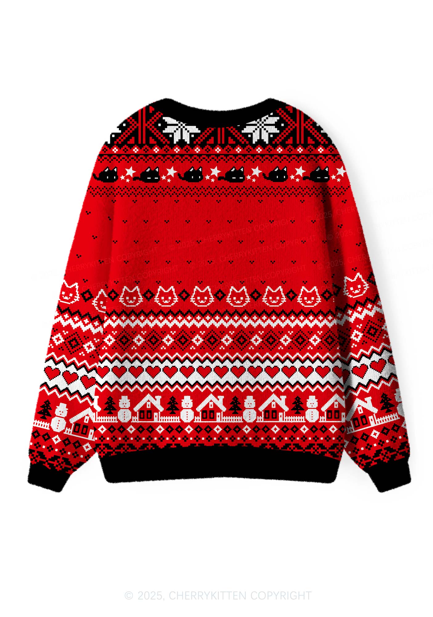 Great Mental Health Puxxy Y2K Christmas Cardigan Knit Sweatshirt Cherrykitten