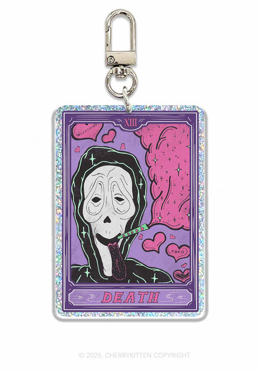 Halloween Death Smoking 1Pc Y2K Glitter Keychain Cherrykitten