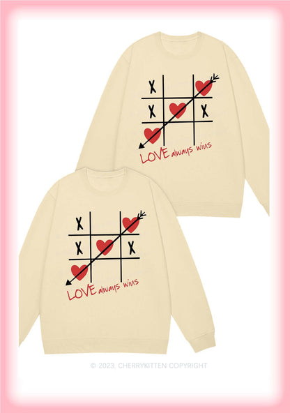 Love Always Wins Y2K Valentine's Day Sweatshirt Cherrykitten