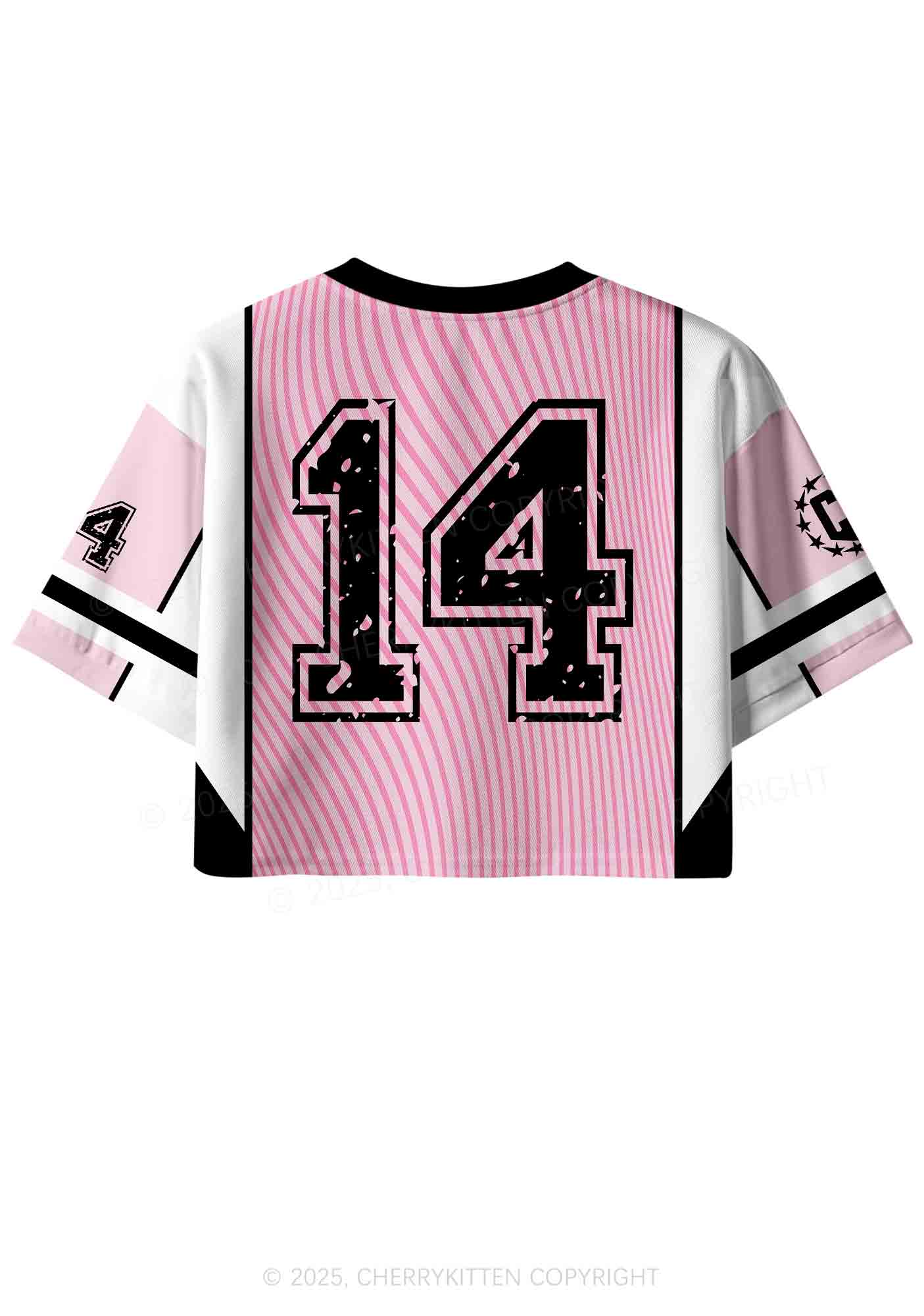 Custom Pink Whos A Good Boy Y2K Crop Sport Jersey Shirts Cherrykitten