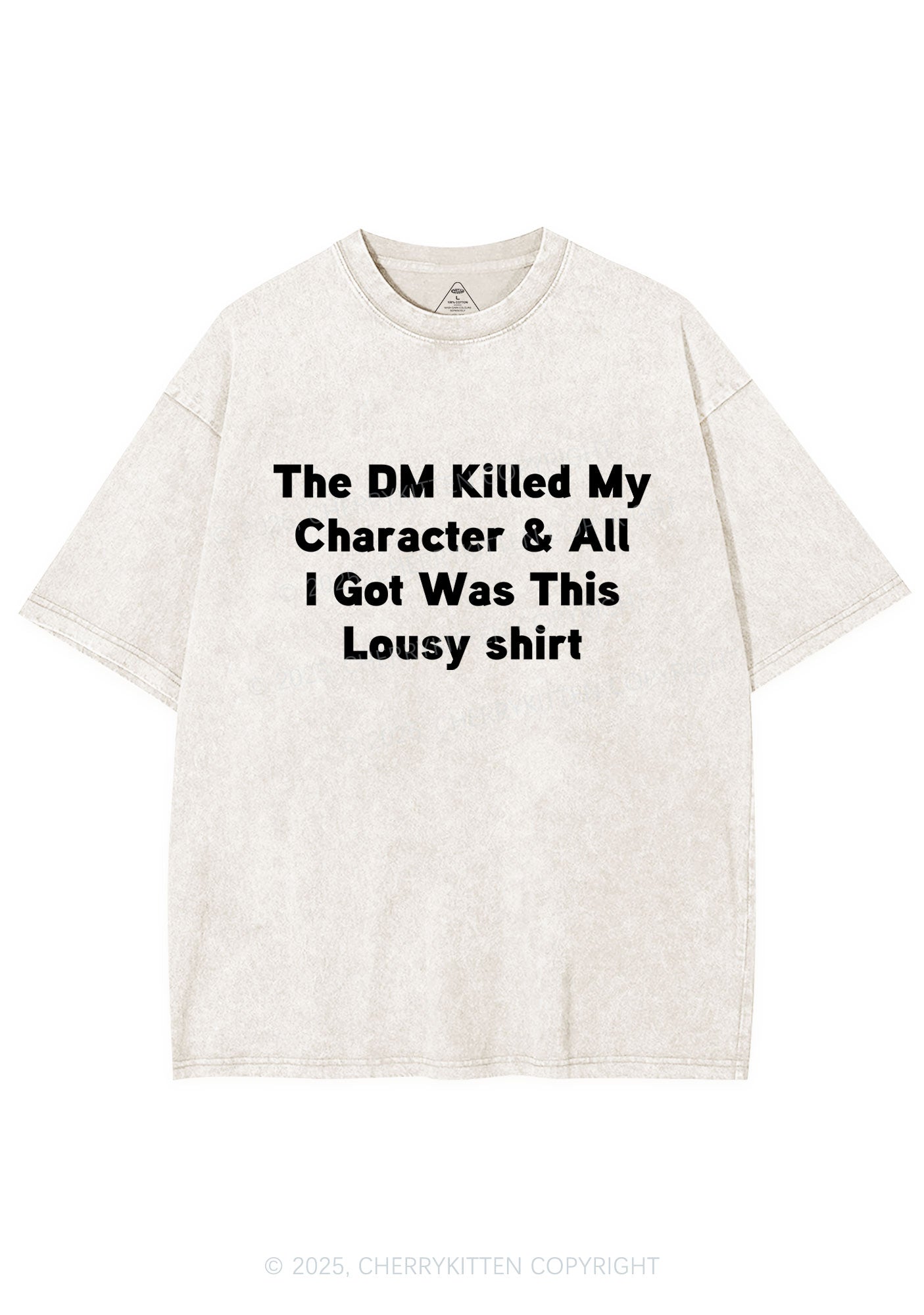 Killed Character I Got Lousy Y2K Shirts Washed Tee Cherrykitten