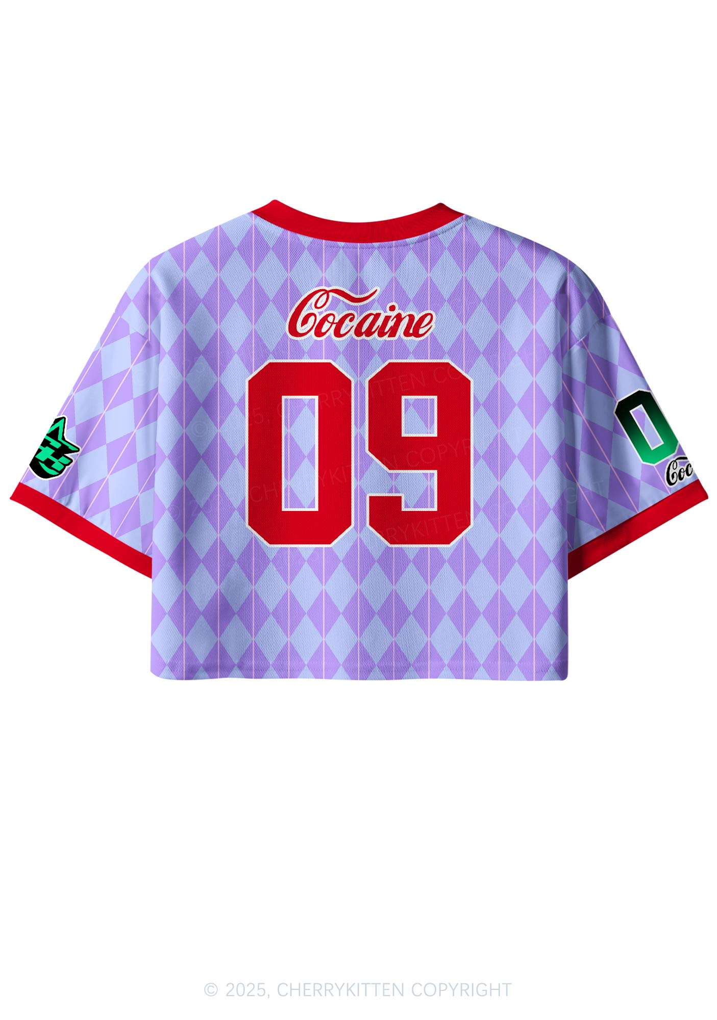 Custom Purple Cola Y2K Crop Sport Jersey Shirts Cherrykitten