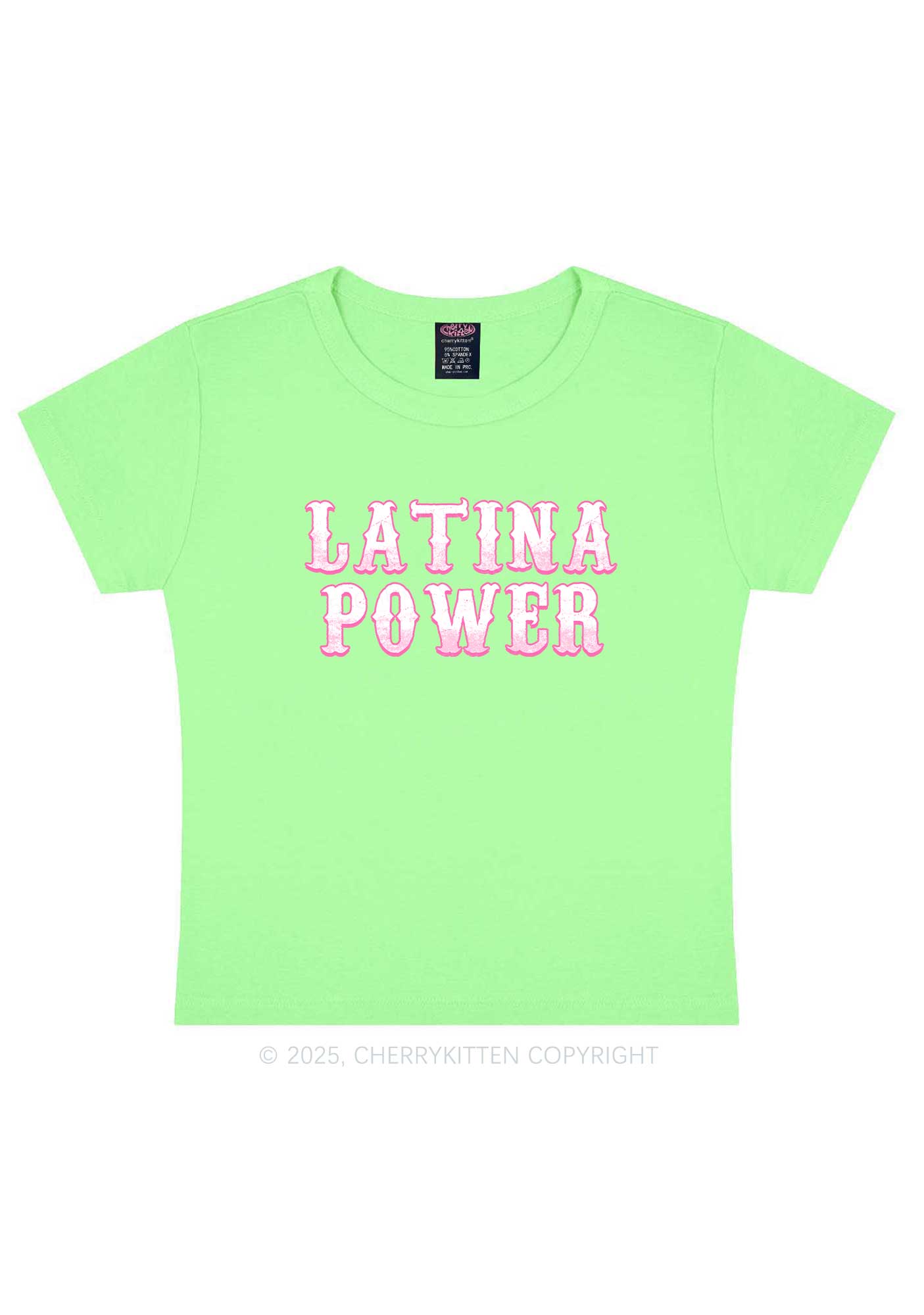 Latina Power Y2K Baby Tee Cherrykitten
