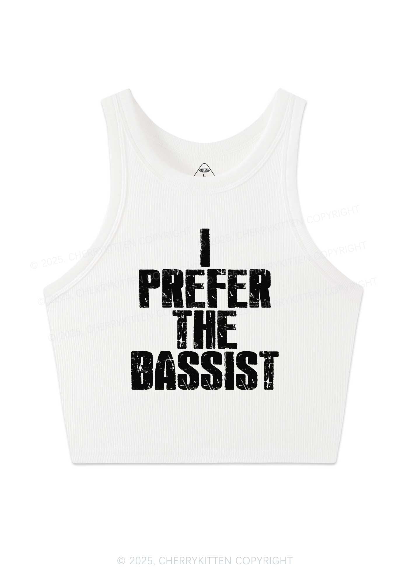 I Prefer The Bassist Y2K Crop Tank Top Cherrykitten