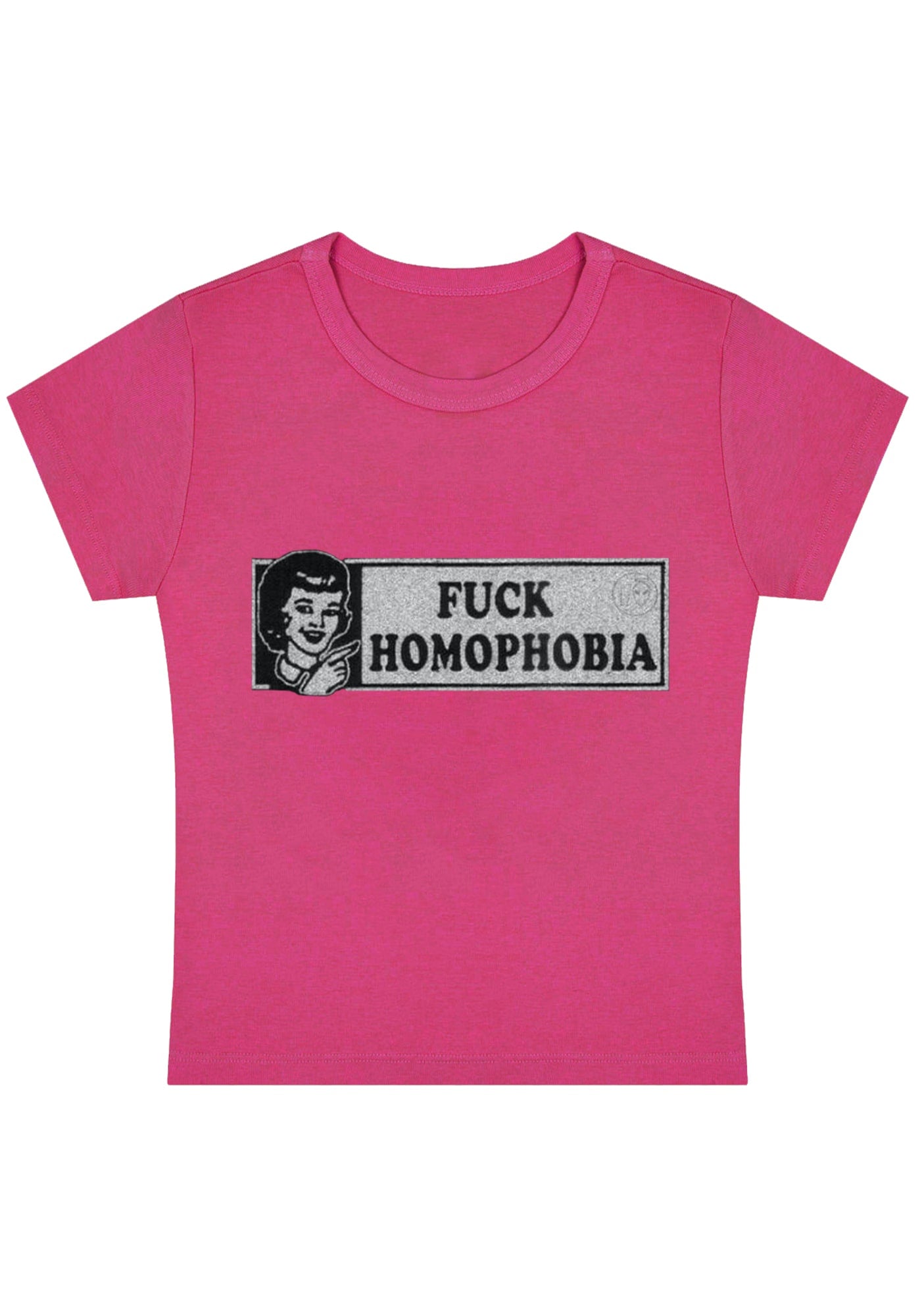 Fxxk Homophobia Y2K Baby Tee