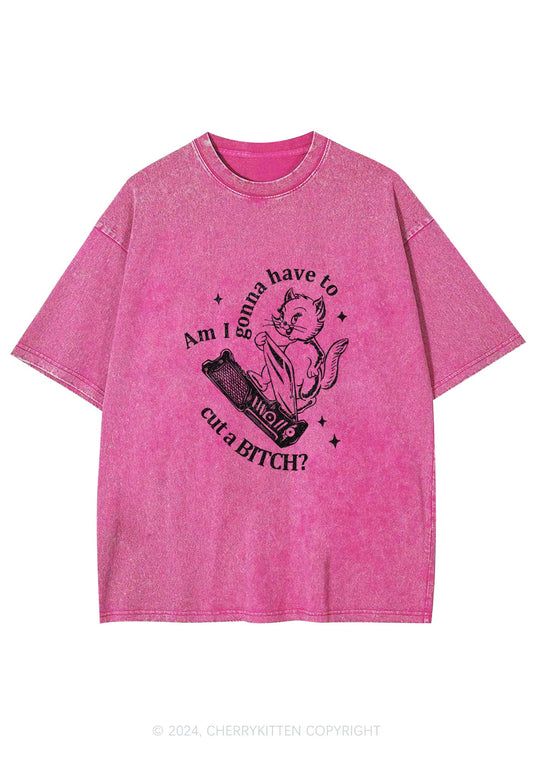 Cut A Bxxch Y2K Washed Tee Cherrykitten