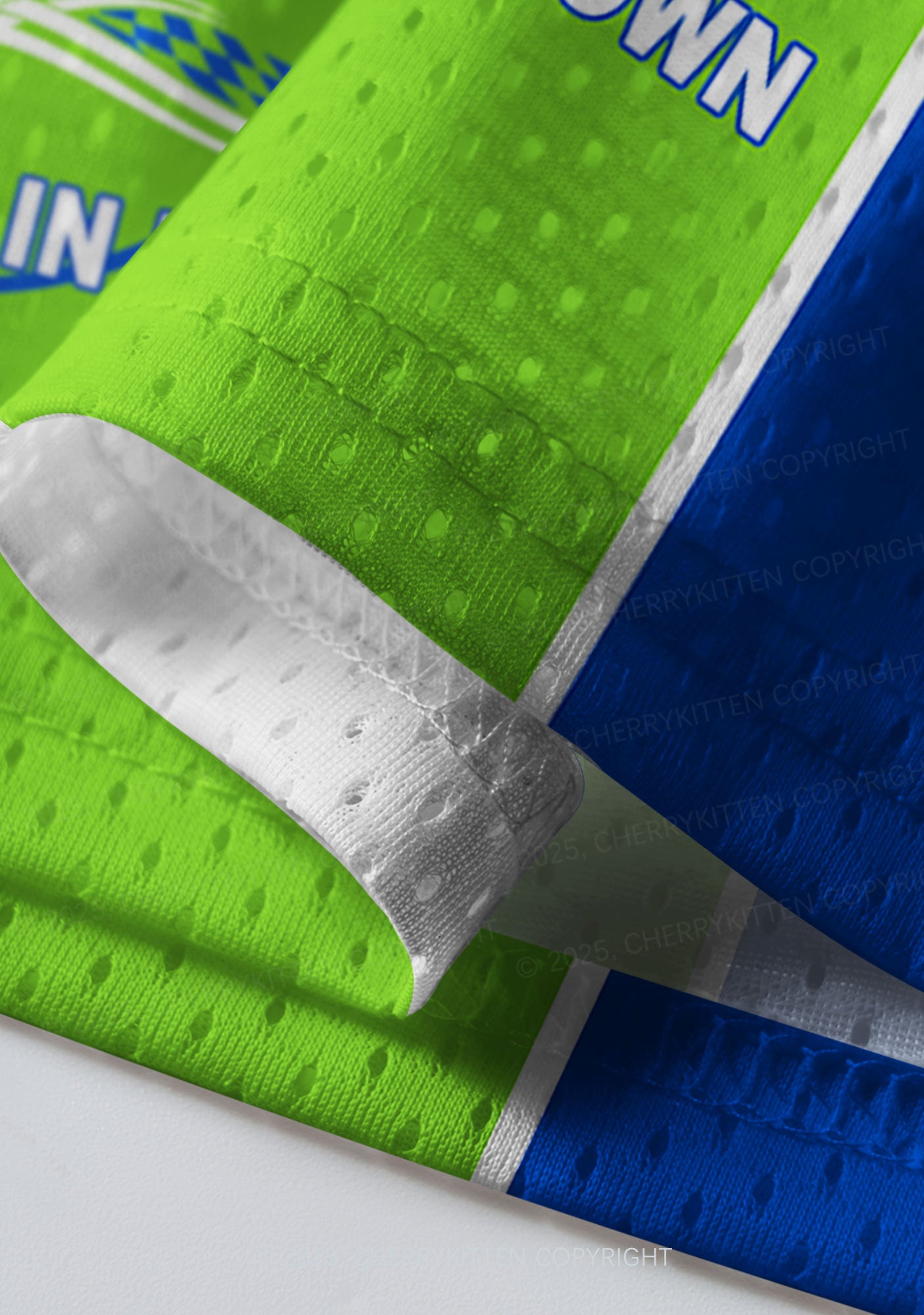 Custom Blue Big Back Town Y2K Sport Jersey Shirts Cherrykitten