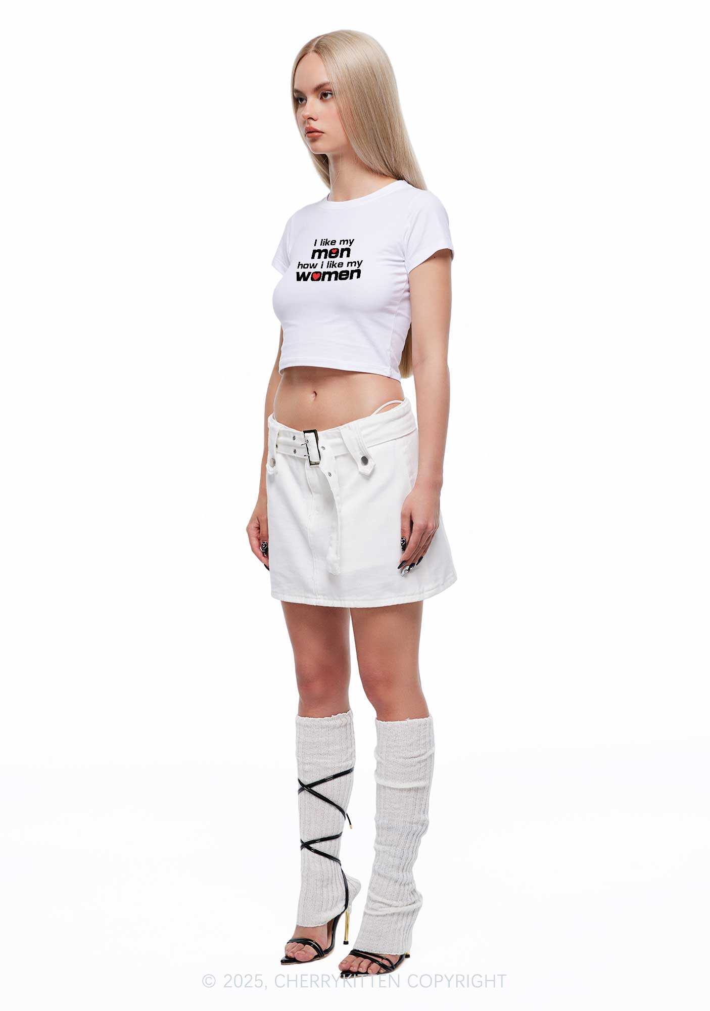 I Like My Men Pride Y2K Baby Tee Cherrykitten