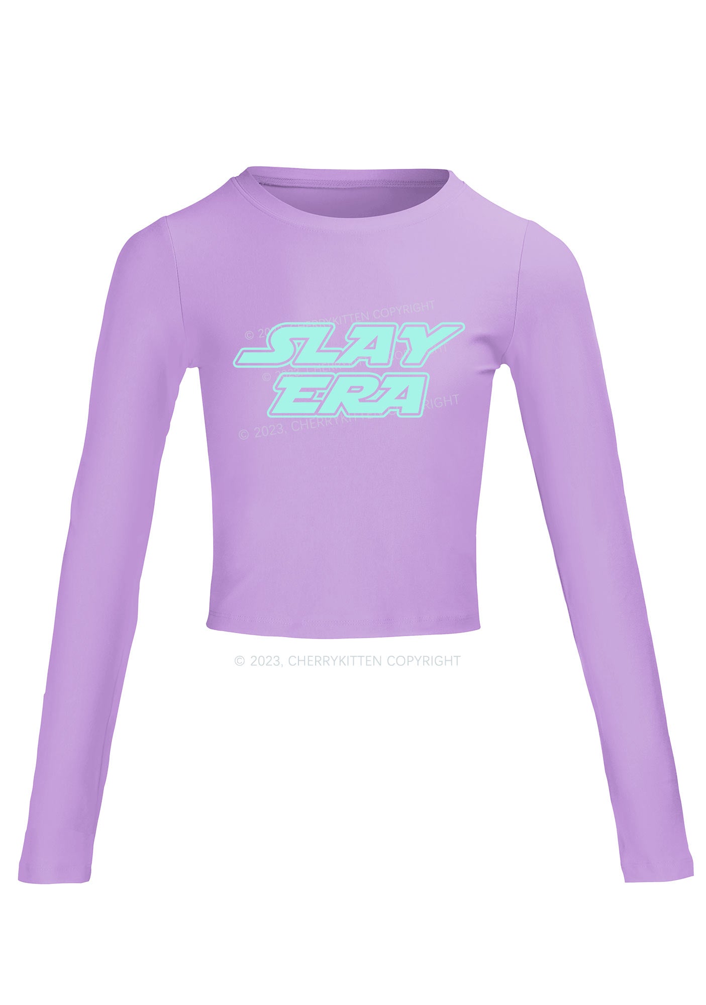 Slay Era Long Sleeve Crop Top Cherrykitten