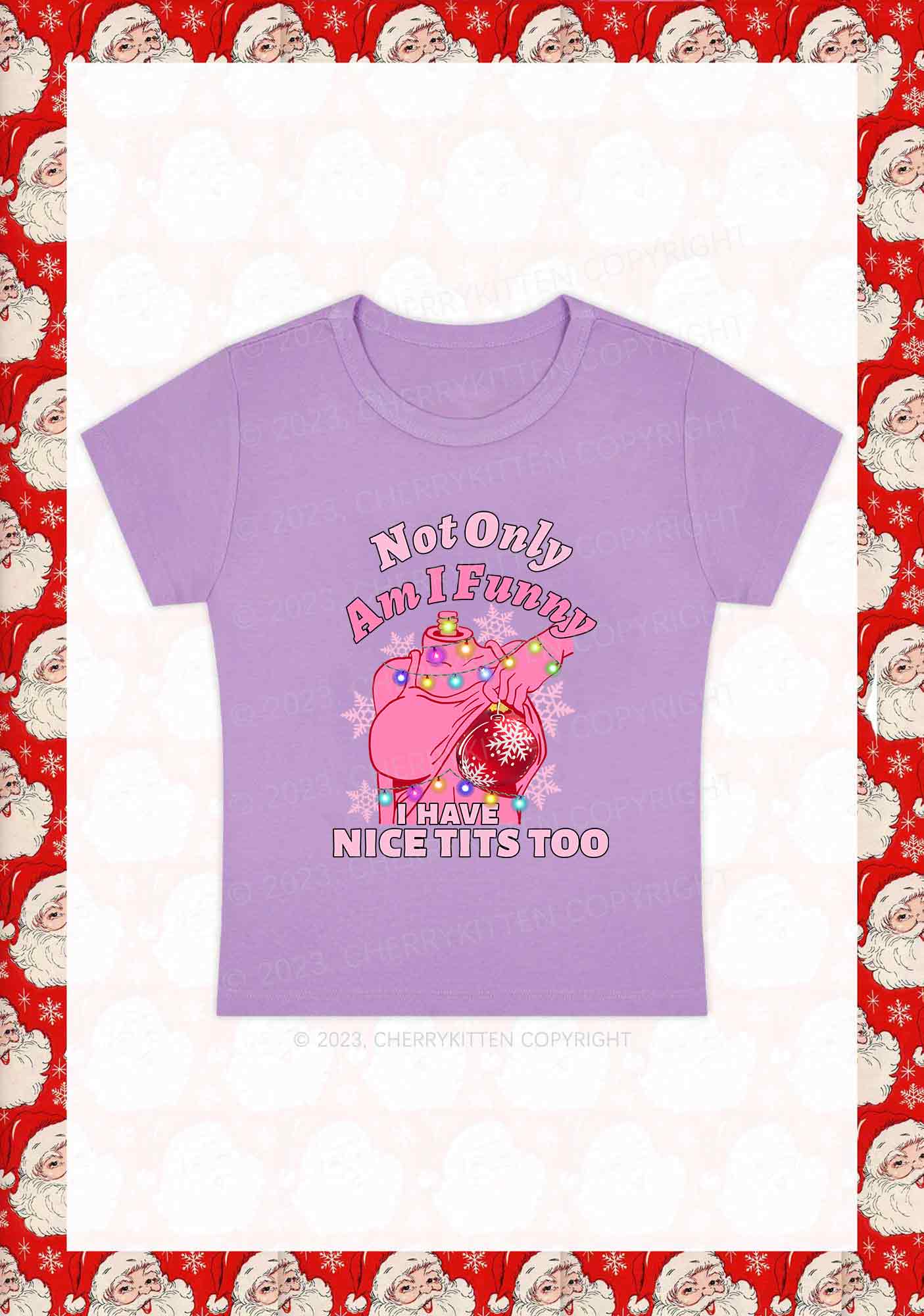 I Have Nice Dots Too Christmas Y2K Baby Tee Cherrykitten