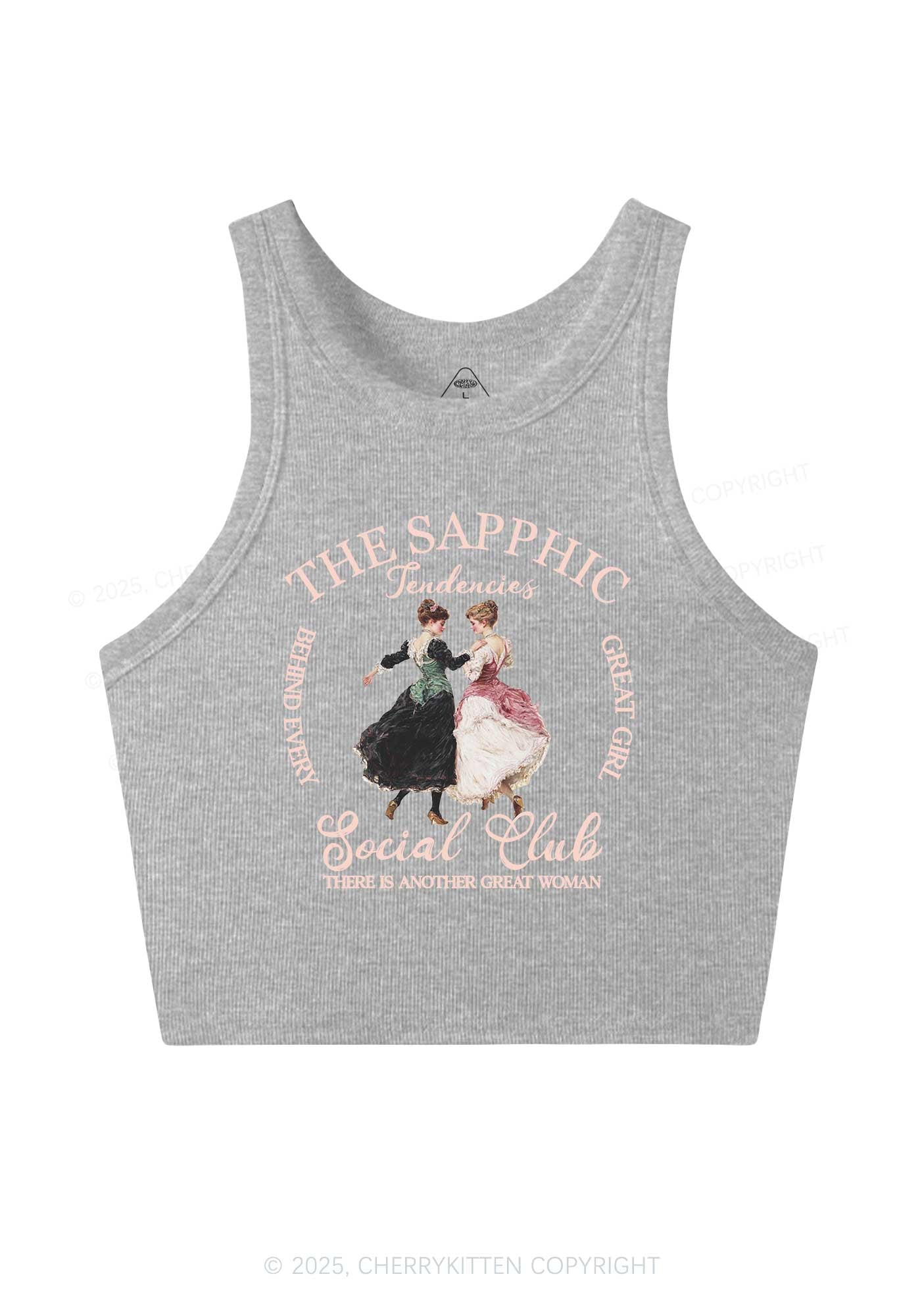 The Sapphic Pride Y2K Crop Tank Top Cherrykitten