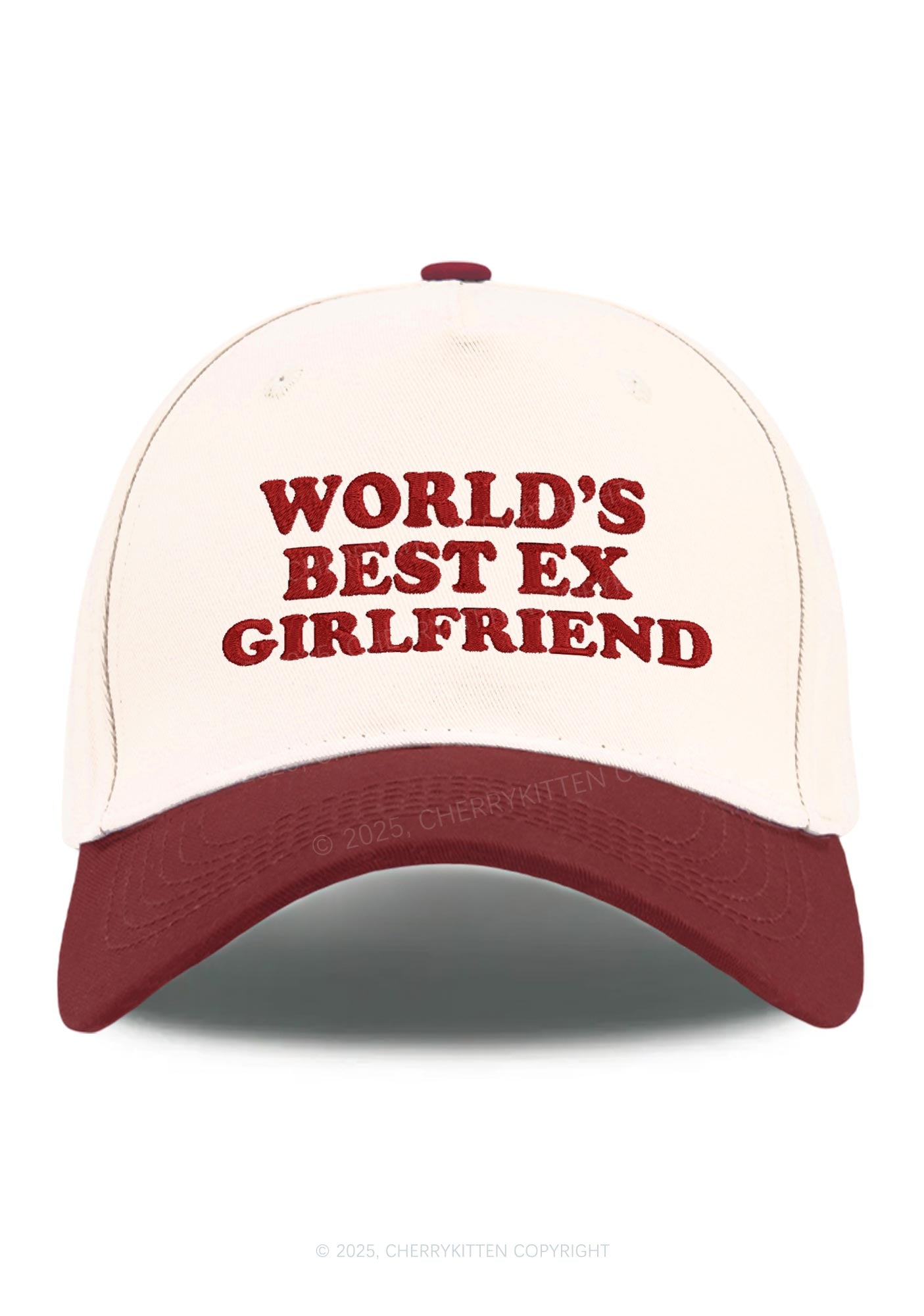 Embroidered Best Ex Girlfriend Y2K Color Block Baseball Cap Cherrykitten