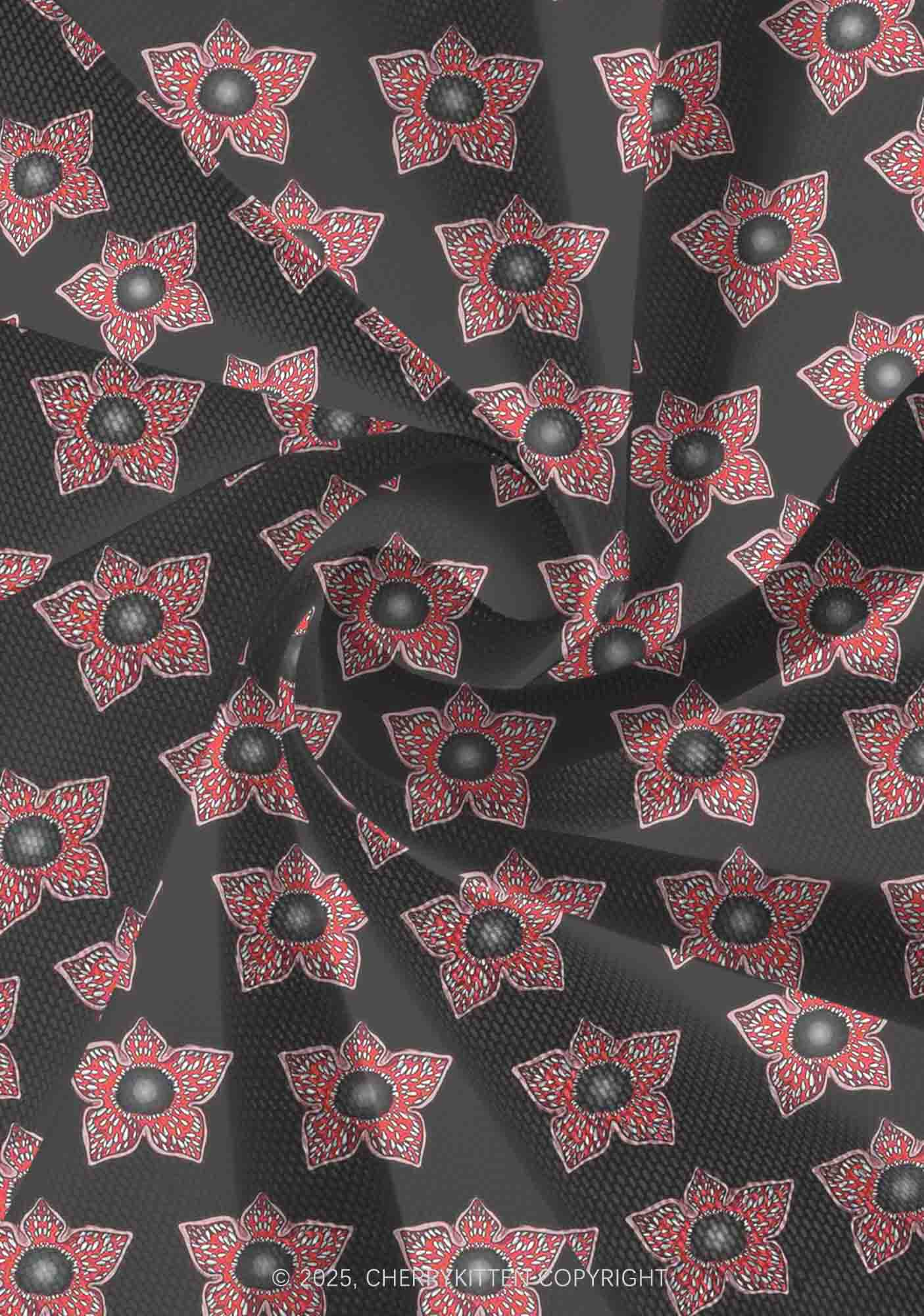 Flower Monster Y2K Print Mini Layered Skirt Cherrykitten