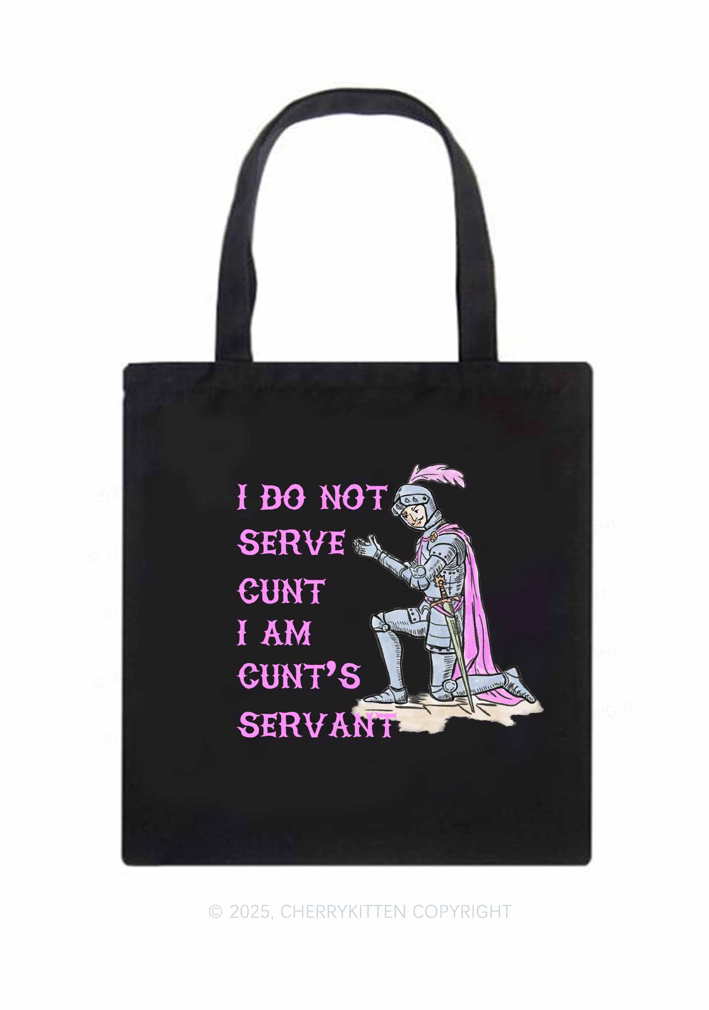 I Am Cxxt Servant Y2K Canvas Tote Bag Cherrykitten