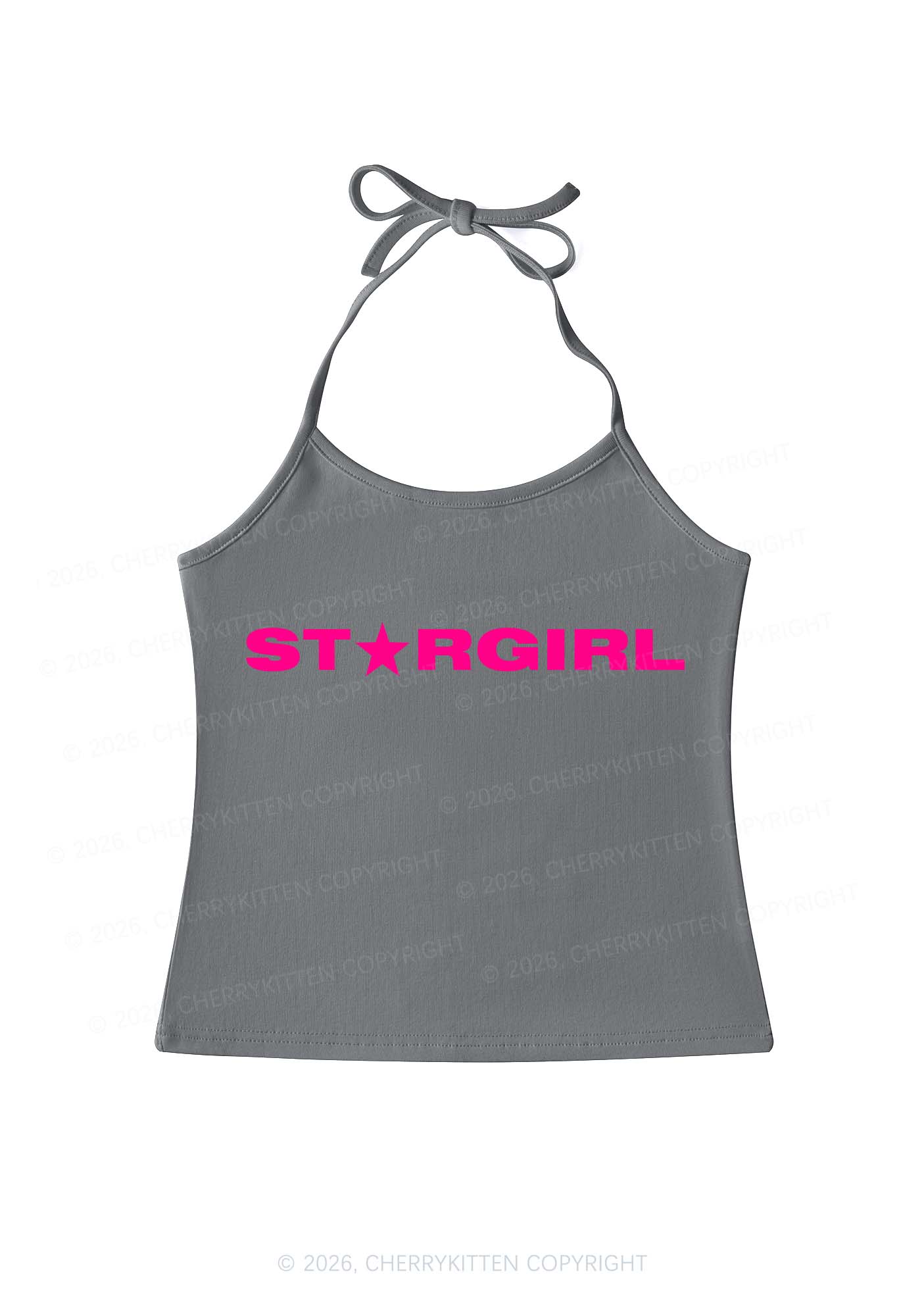 Red Stargirl Y2K Halter Neck Cami Cherrykitten