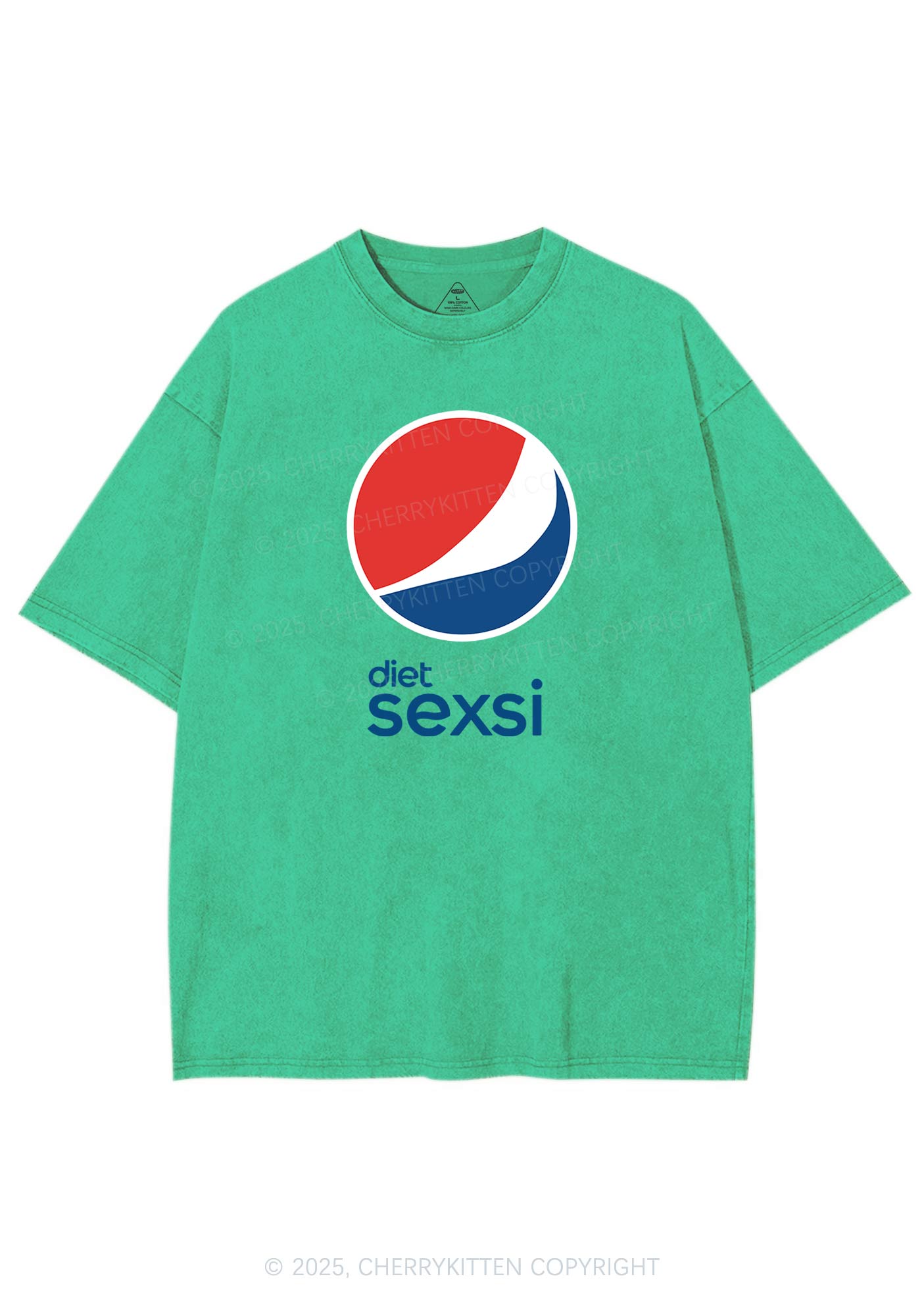 Diet Sexsi Y2K Shirts Washed Tee Cherrykitten