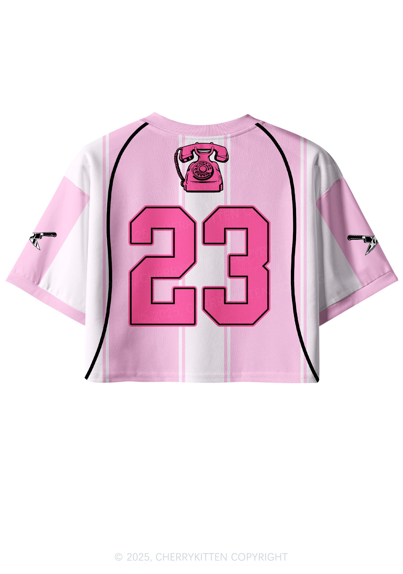 Custom Halloween Horror Hang Up Frist Y2K Crop Sport Jersey Shirts Cherrykitten