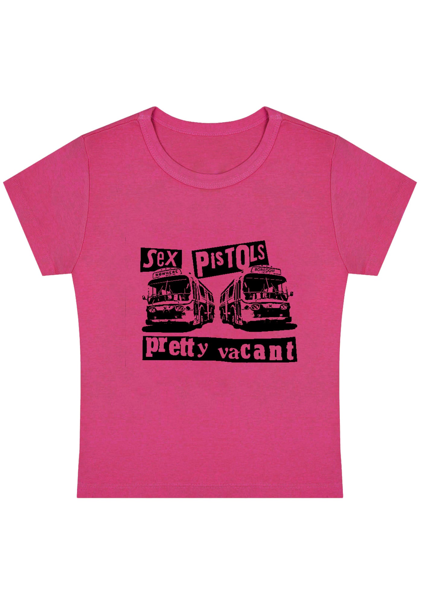 Curvy SP Band Pretty Vacant Baby Tee