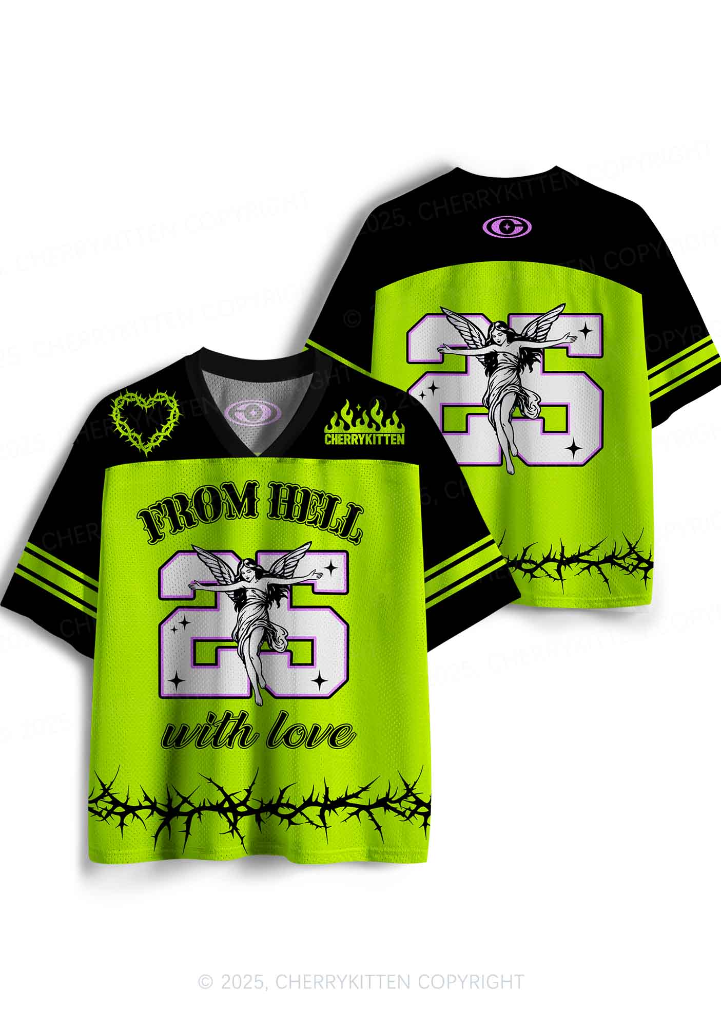 Custom Thorn Hell Love Y2K Sport Jersey Shirts Cherrykitten