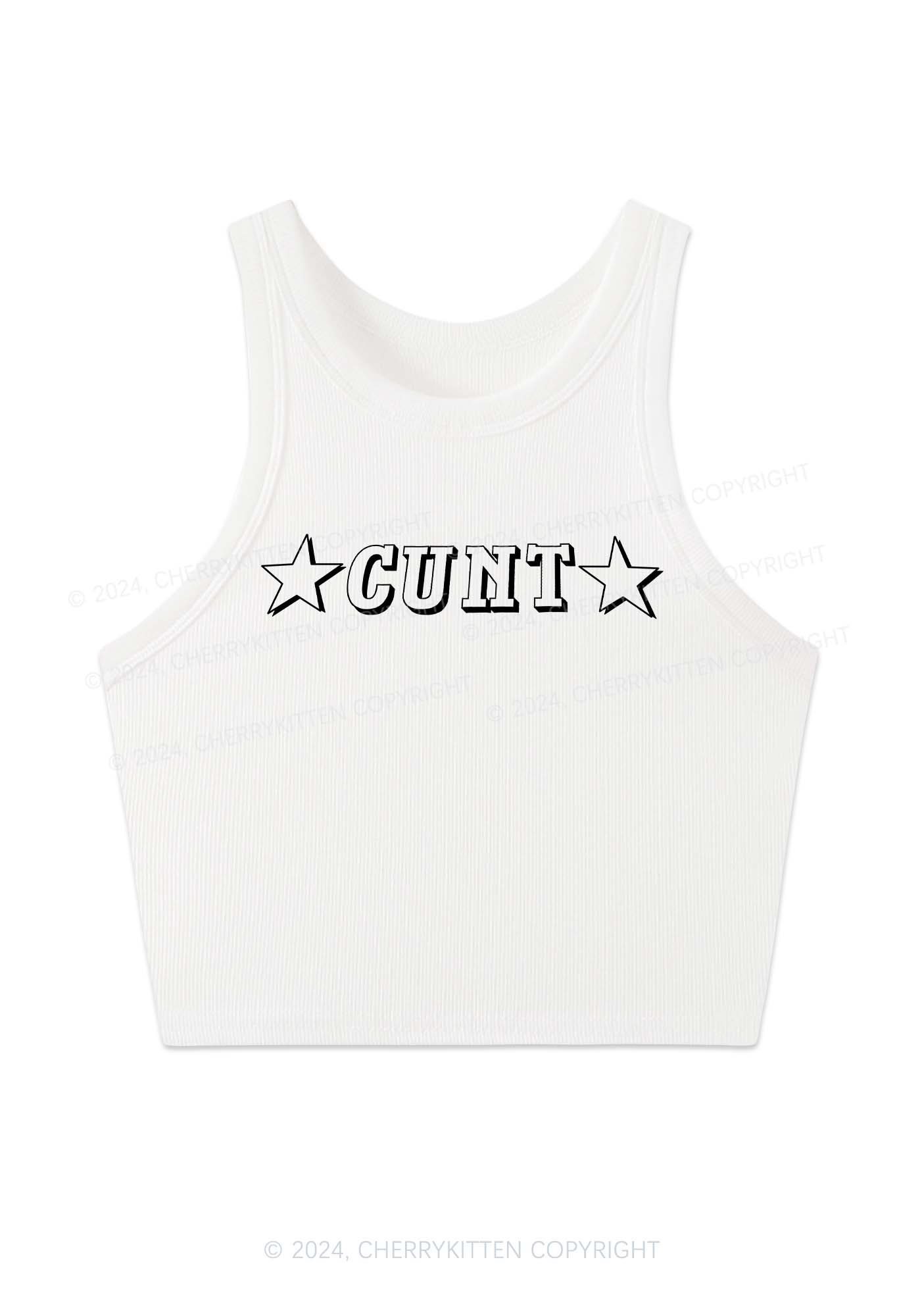 Star Count Y2K Crop Tank Top Cherrykitten