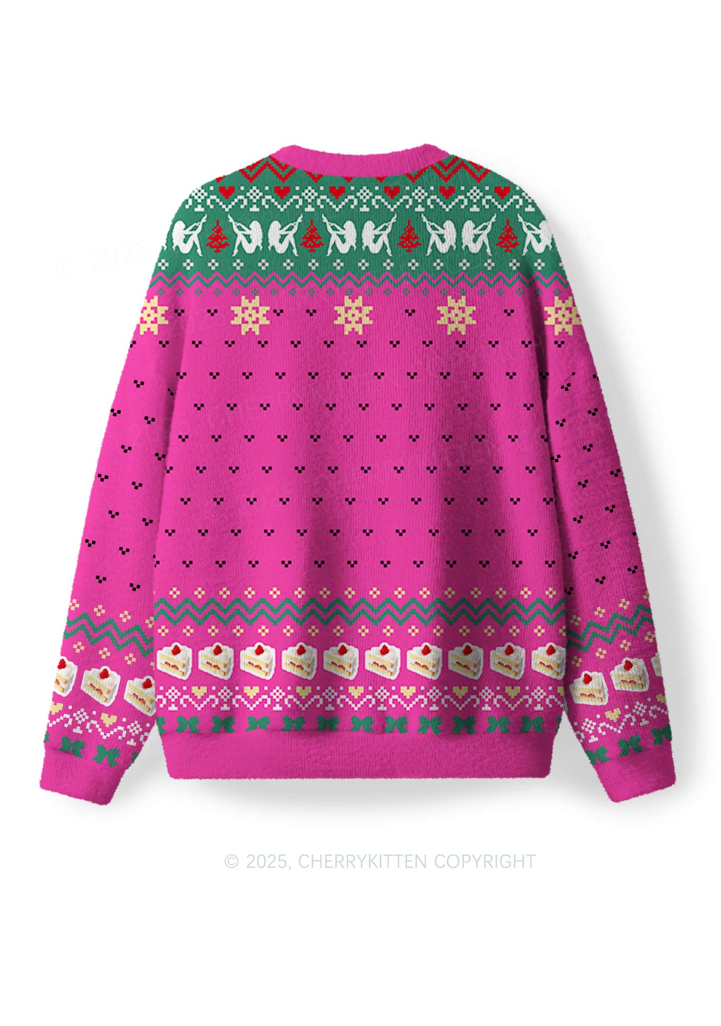 Eat Your Girl Out Pride Y2K Christmas Knit Sweatshirt Cherrykitten