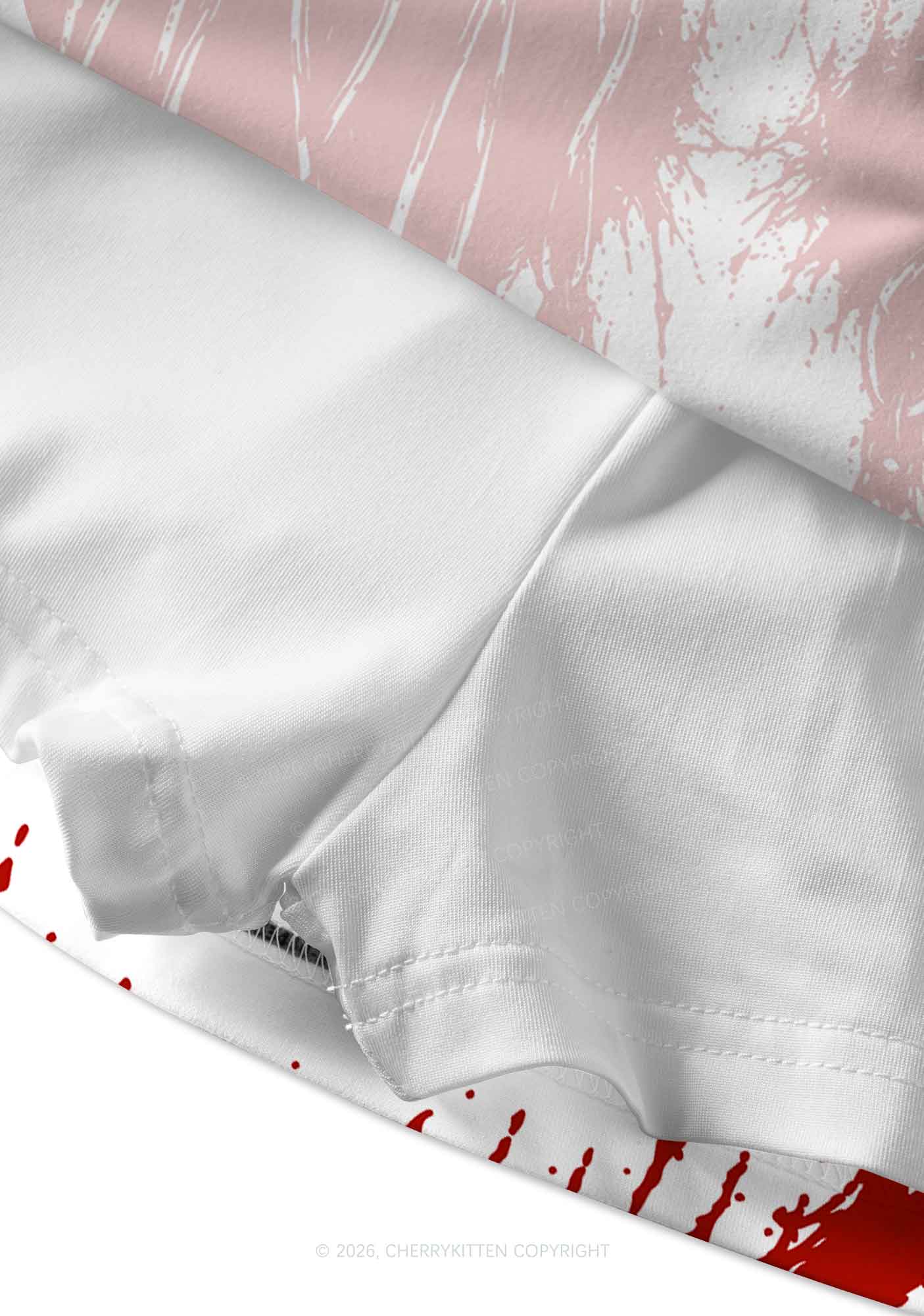 Halloween Blood Drip Face Y2K Print Mini Skirt Cherrykitten
